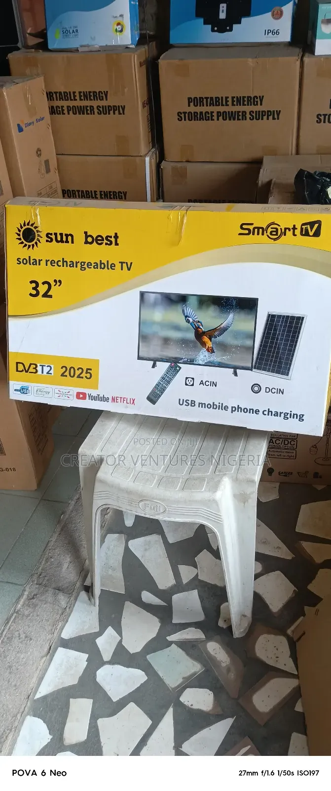 Tv Dc Solar Smart Android Led 32", Netflix,Usb,Youtube,Play Store.