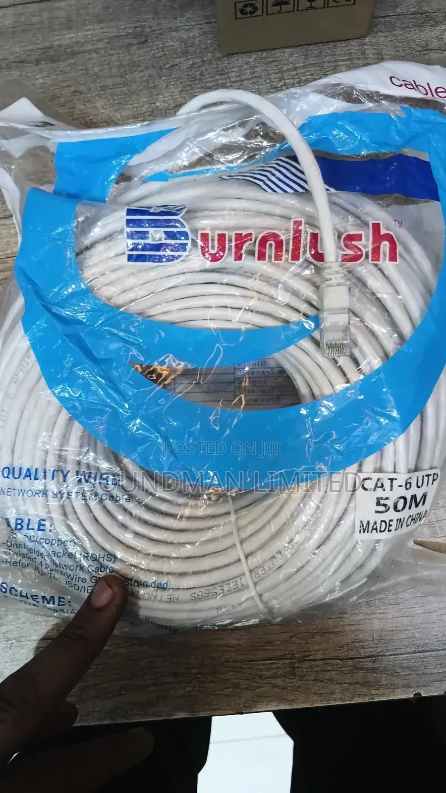 Cat-6 Rj45 Ethernet Patch Cord Network Cable 50 Meters