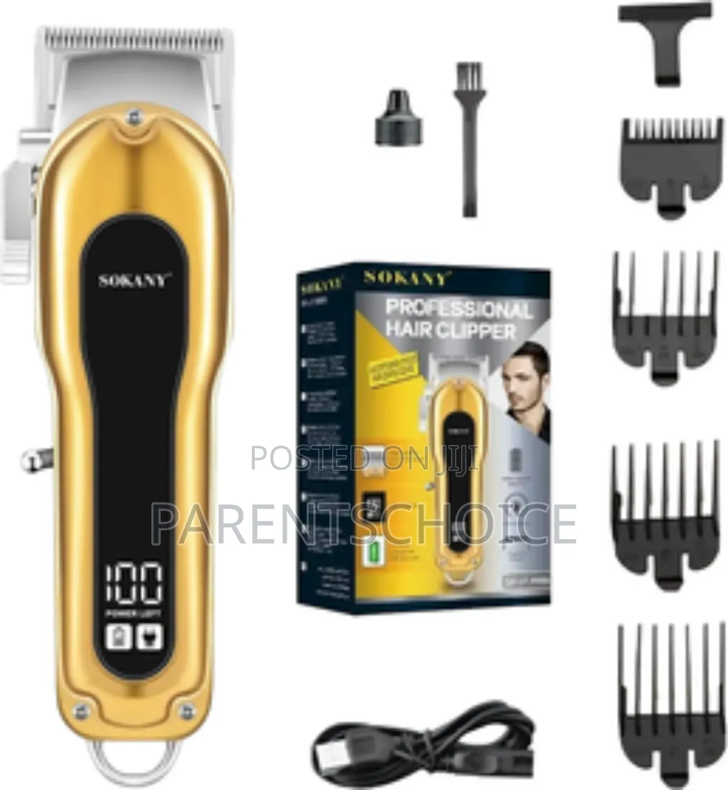 Sokany Professional Rechargeable Hair Clipper With Led Display