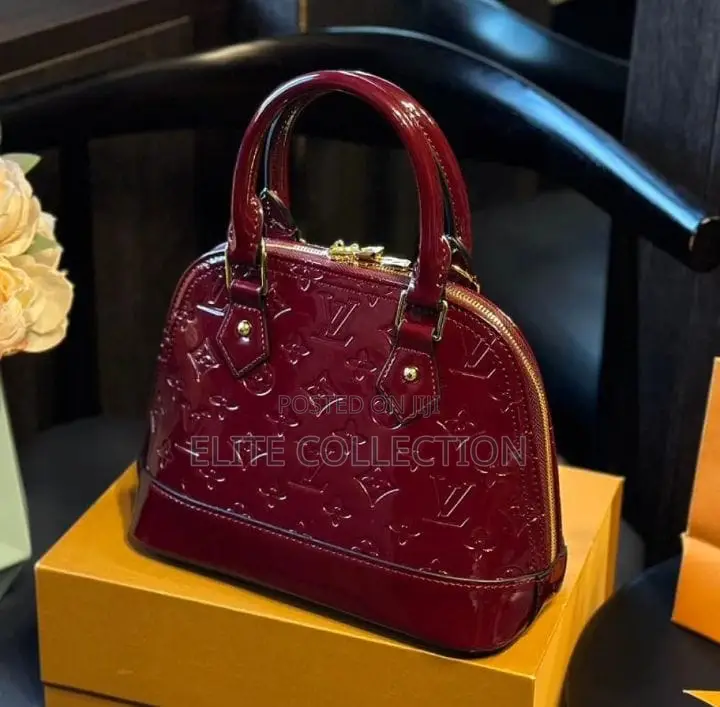 Louis Vuitton Glossy Alma Bag Deep-Pink Wine •Red •Babypink• Black