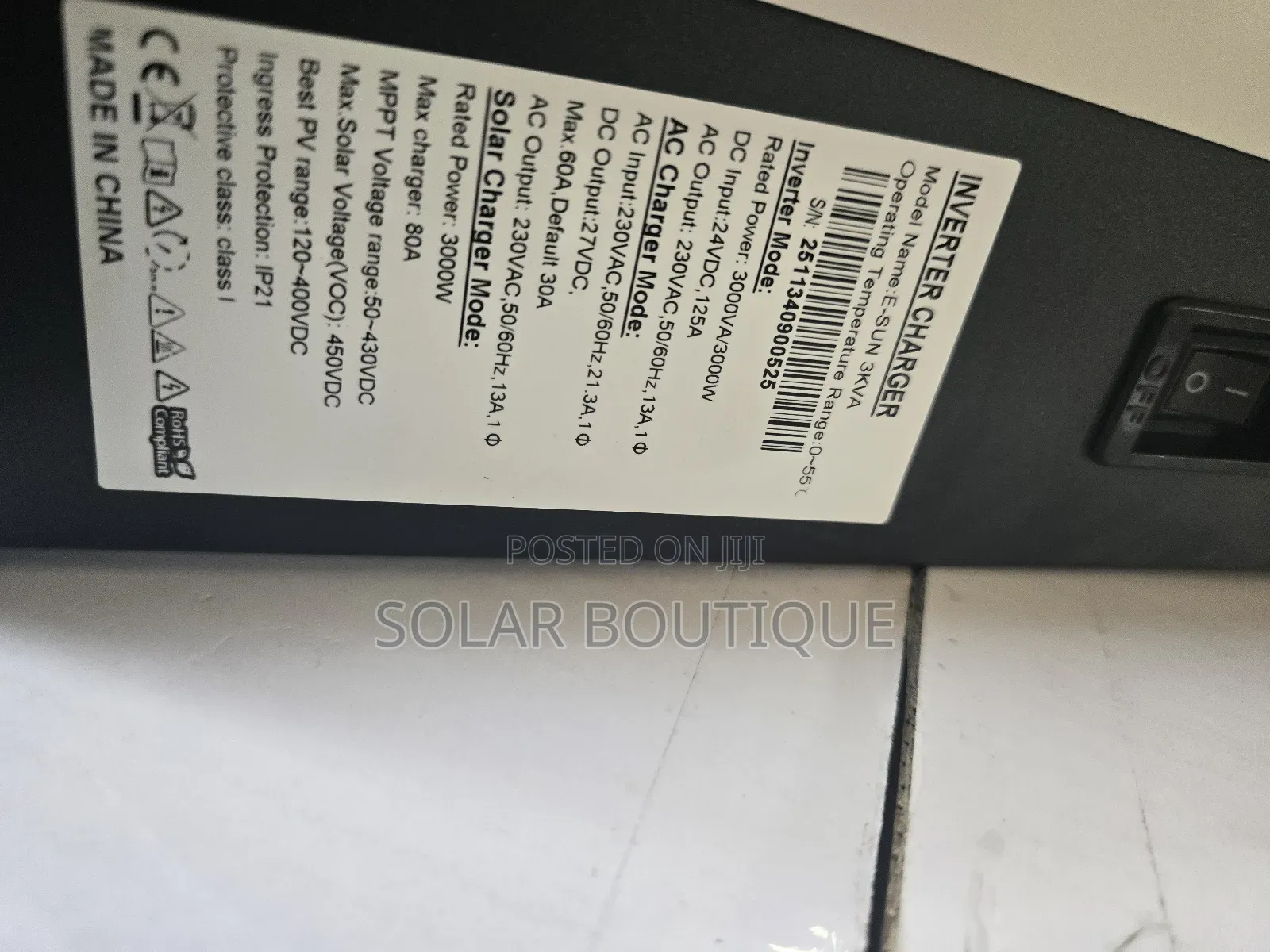 3kva 24v Sako Hybrid Inverter With 80a Inbuilt MPPT Controller