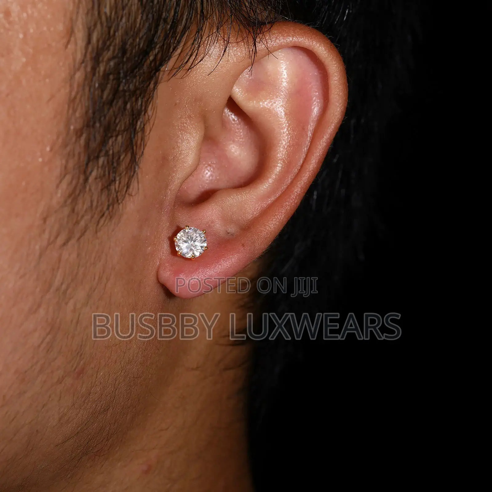 VVS Moissanite Stud Earrings for Men With Gra Certificate