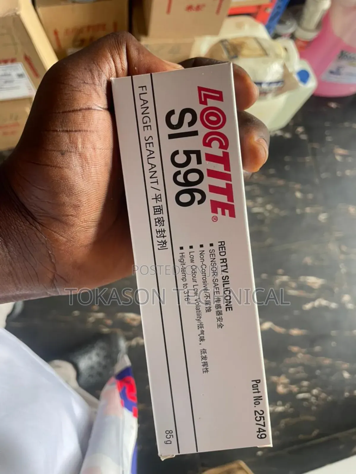Loctite Si 596 Red High Temp RTV Silicone Sealant.