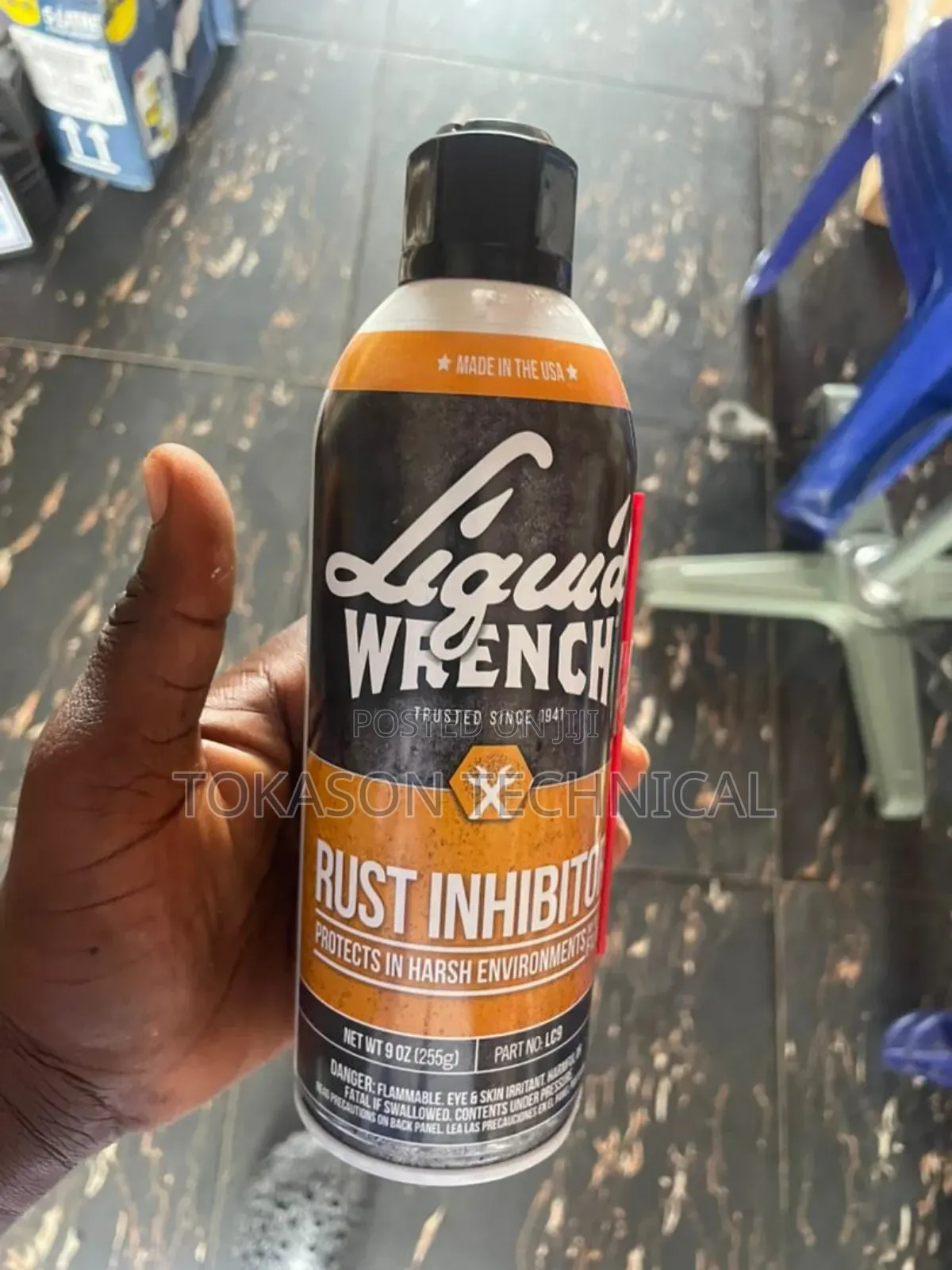 9 Oz Can of Liquid Wrench Rust Inhibitor.