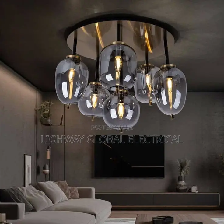 Smoky Gray Amber Chandelier