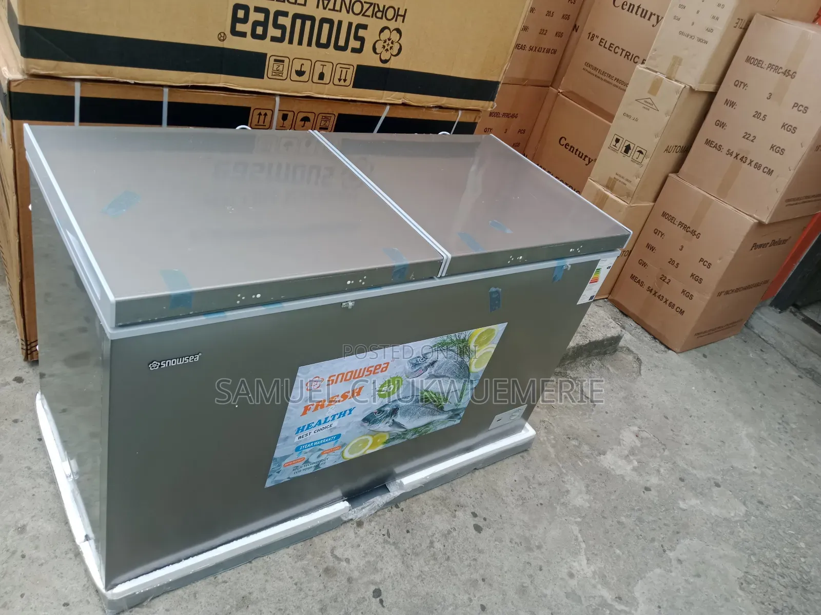 Snowsea Chest Freezer 6fit Double Door Low Voltage 3years Warranty