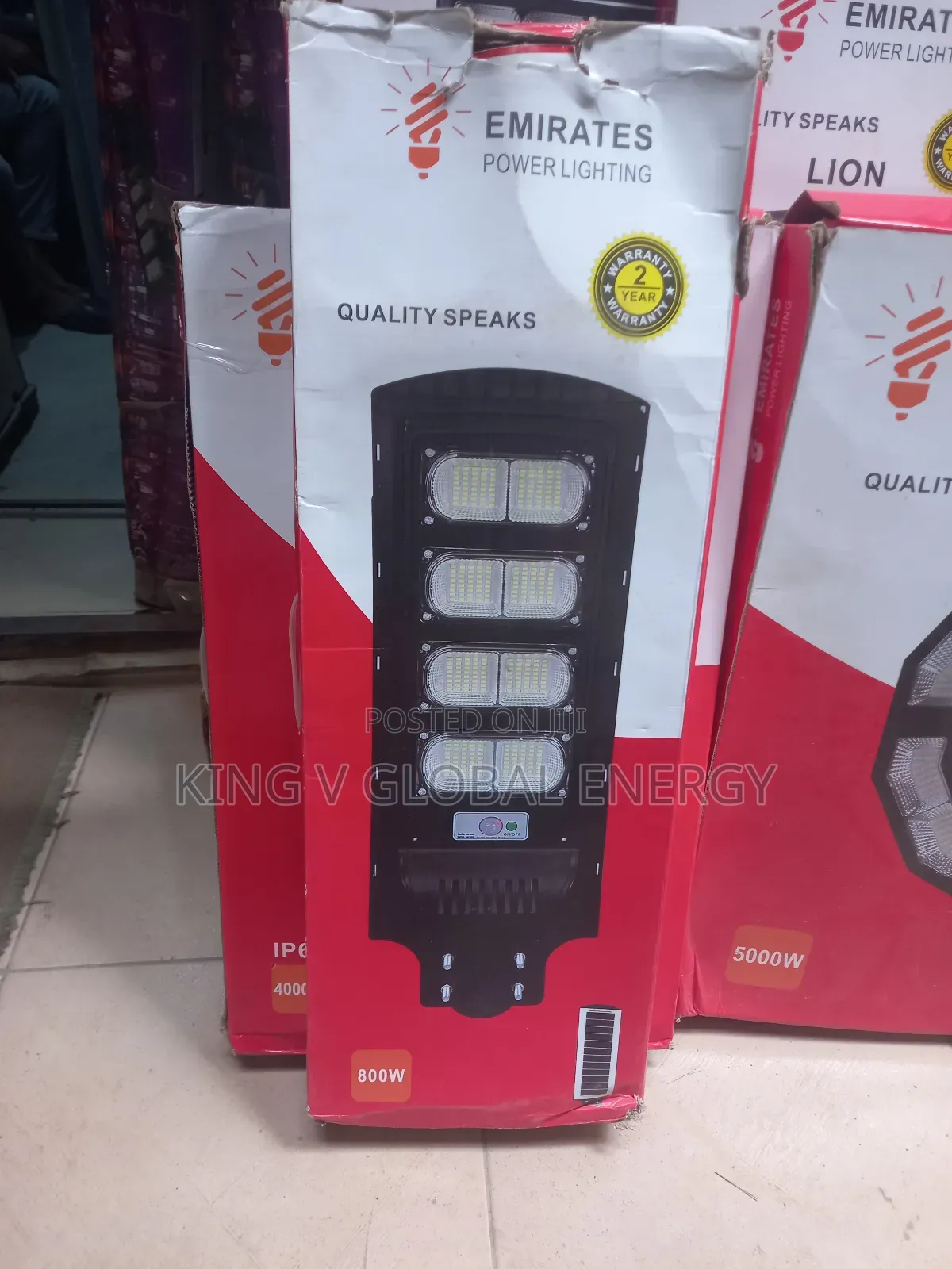 Emirate Power Lighting 800w Solar Street Light