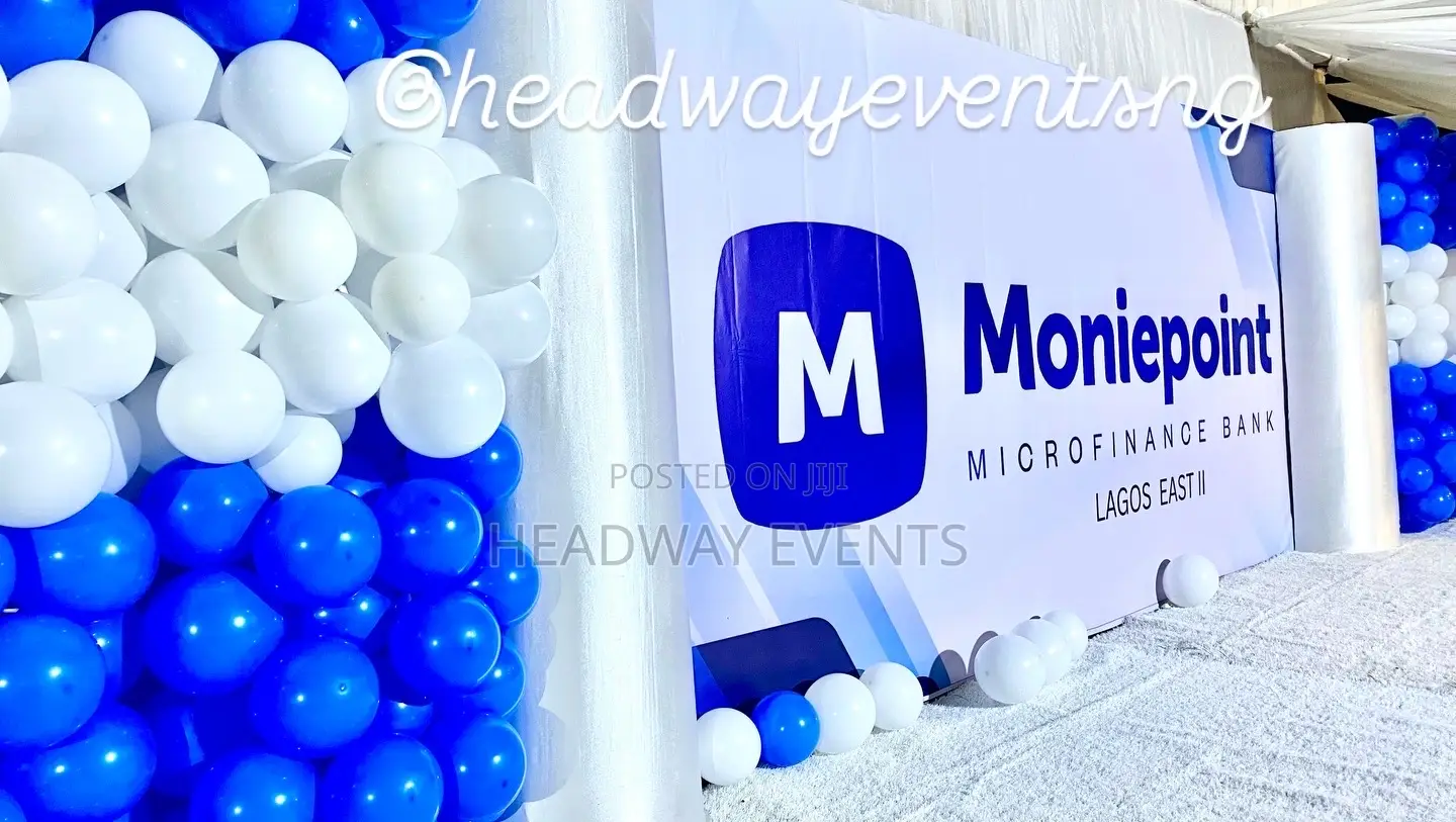 Corporate Event Decoration Setup for Moniepoint MFB