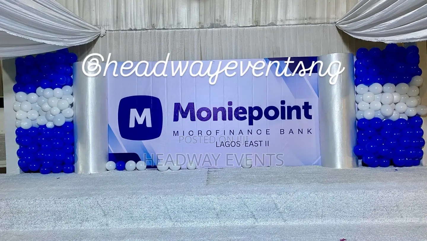 Corporate Event Decoration Setup for Moniepoint MFB