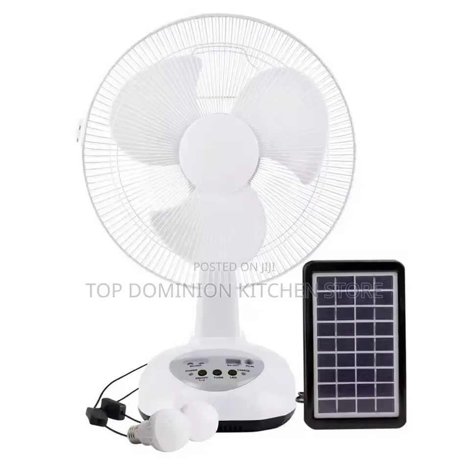 Solar Fan Ac/Dc Rechargeable Table Fan