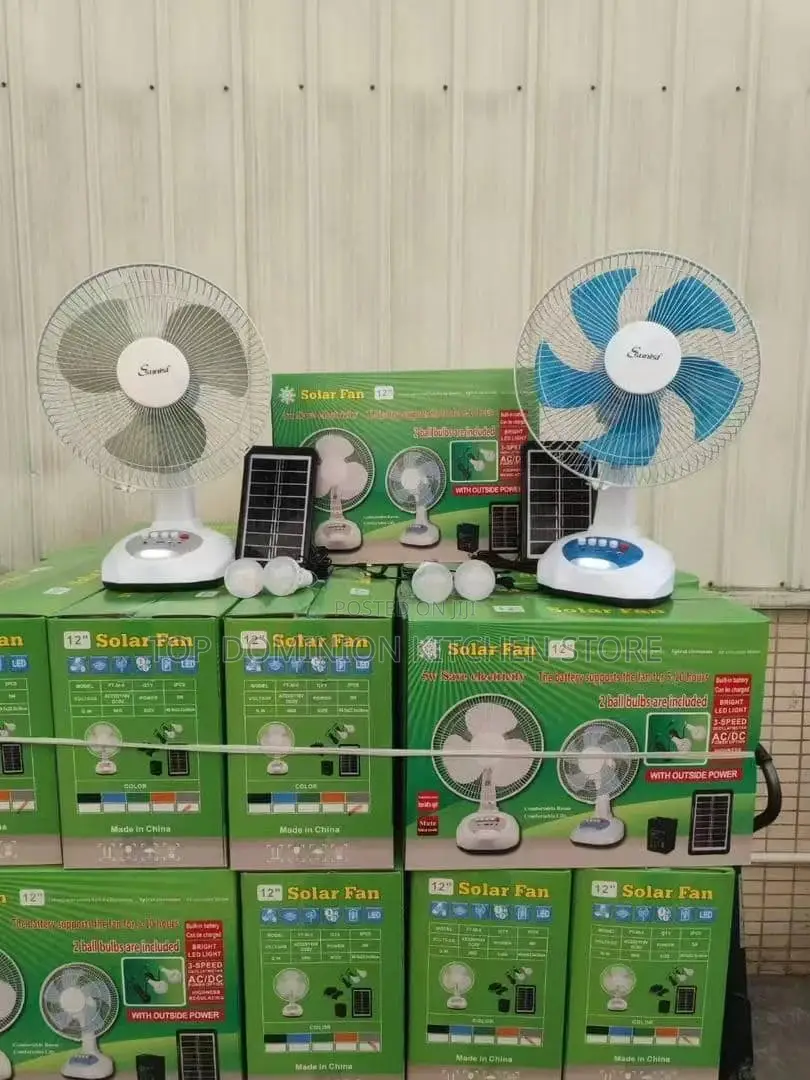 Solar Fan Ac/Dc Rechargeable Table Fan