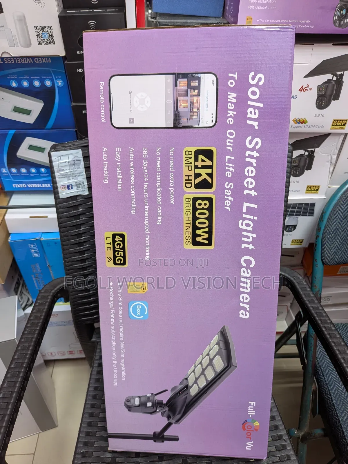 Gz Sonny Dual Lens Solar Street Light Camera (800w Brightness)
