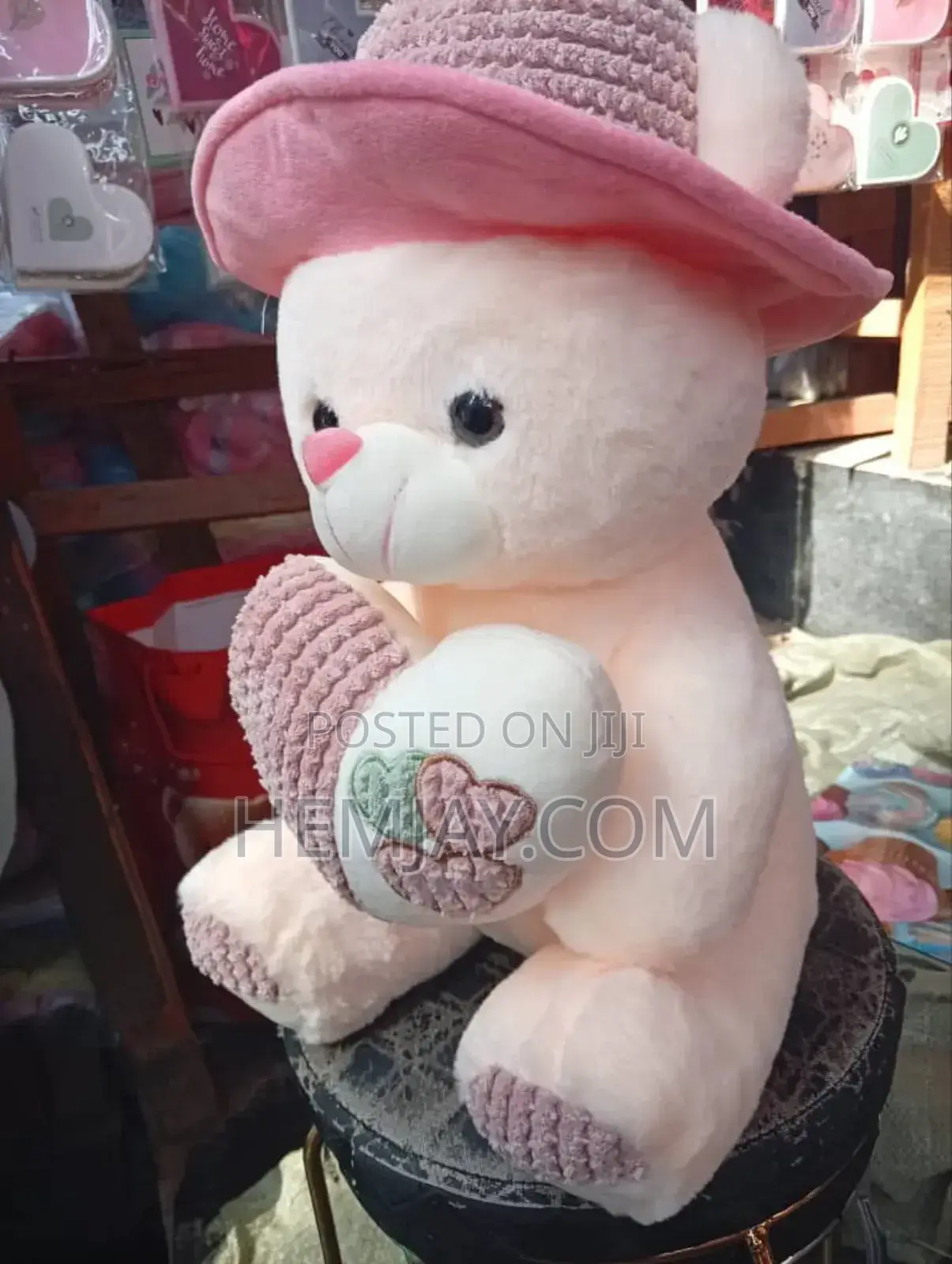 Cute Teddy With Hat and Love . "Quality and Fluffy"