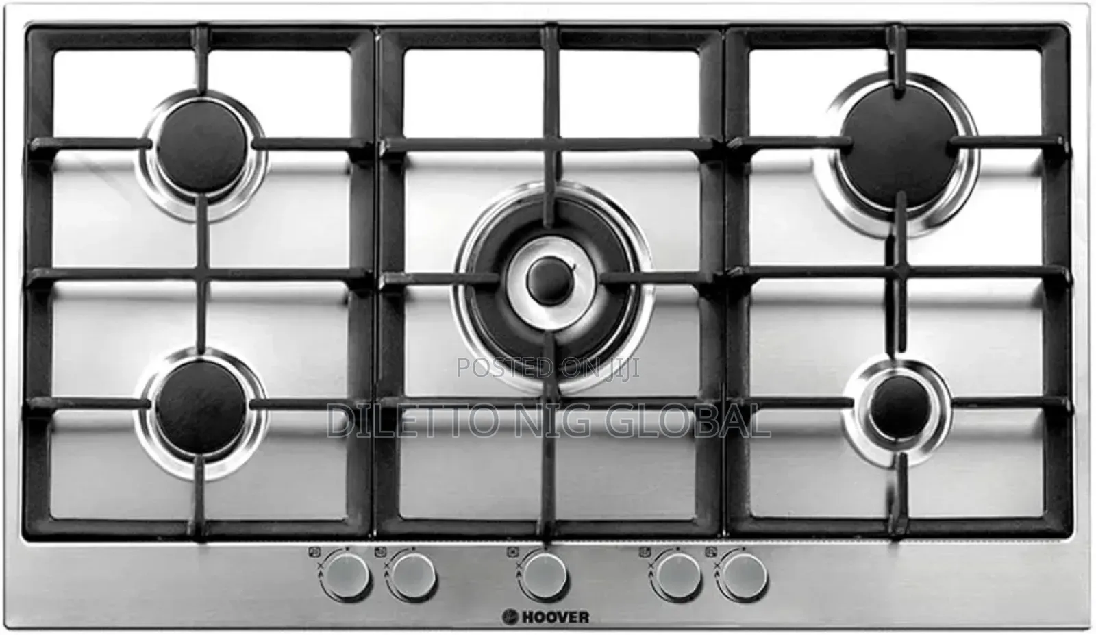 Hoover Stainless Gas Hob, 5 Burner