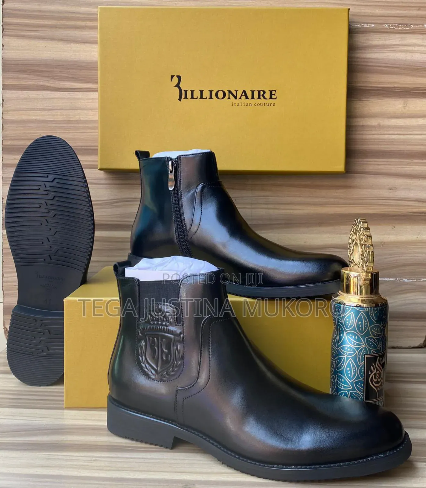 Pure Leather Billionaire Men's Ankle Boots