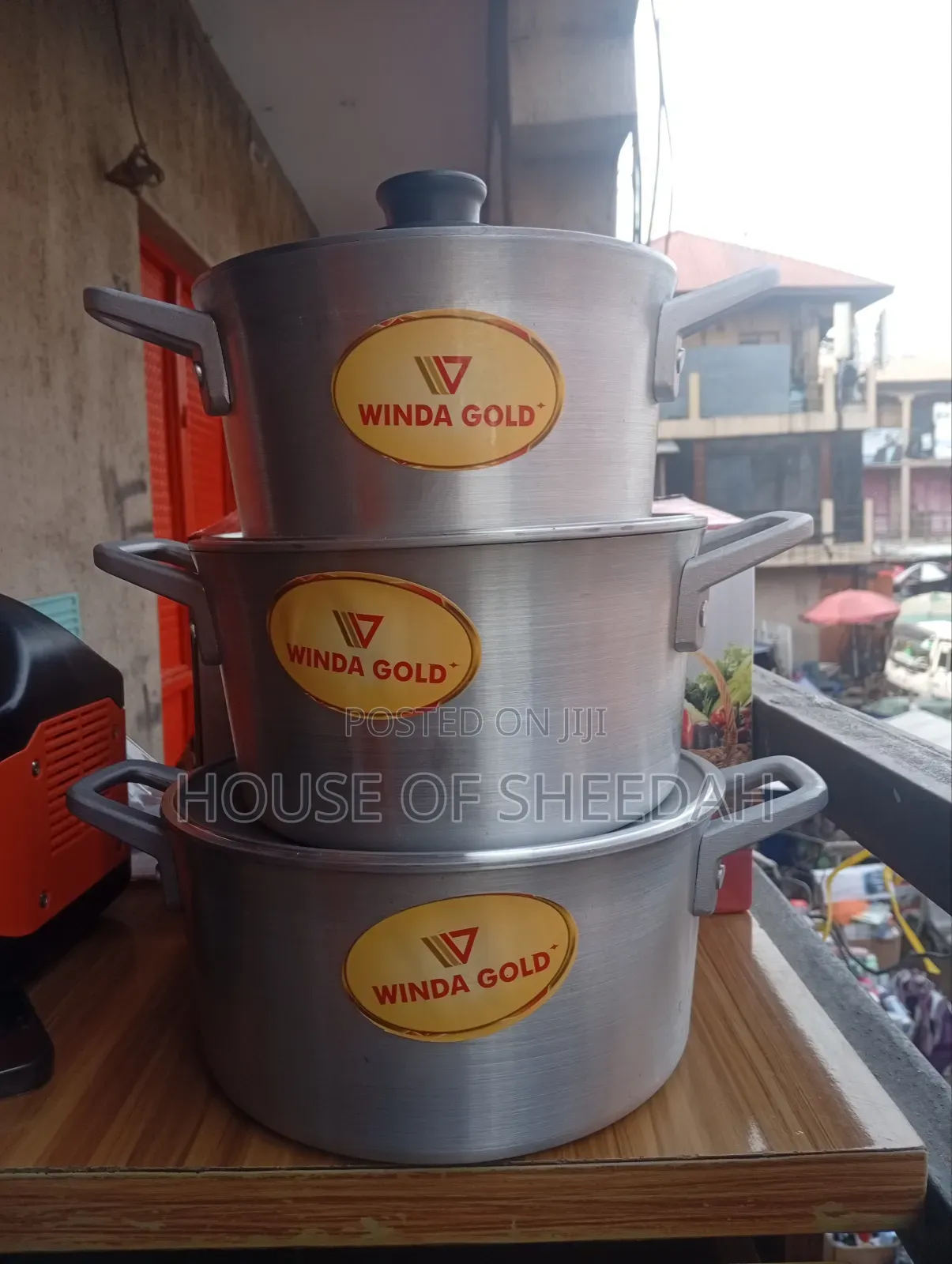 Winda Gold Aluminium Cookware Set, 3pcs