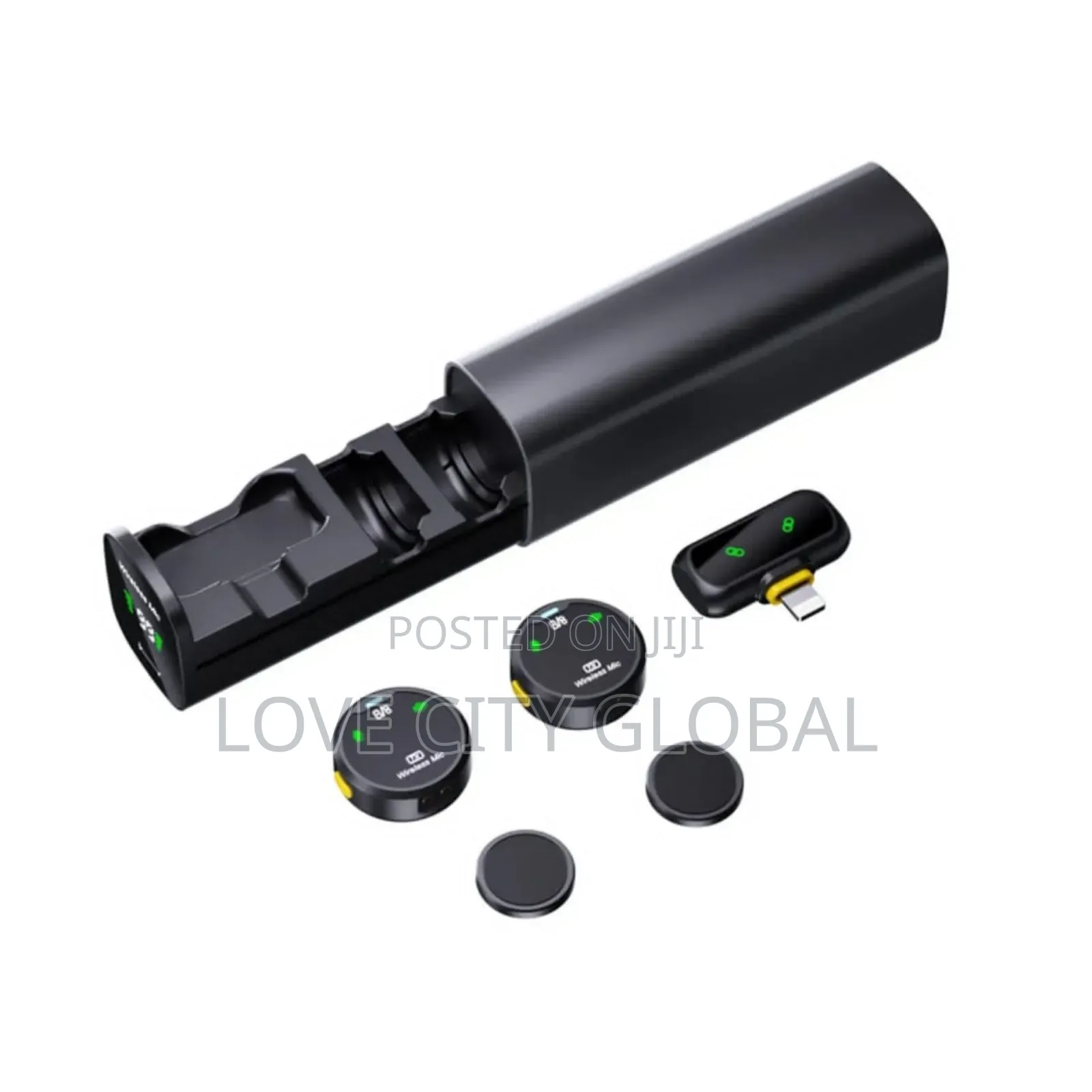 Qy80 Lavalier Wireless Microphone Anc Magnetic Lapel Mic Charging Case