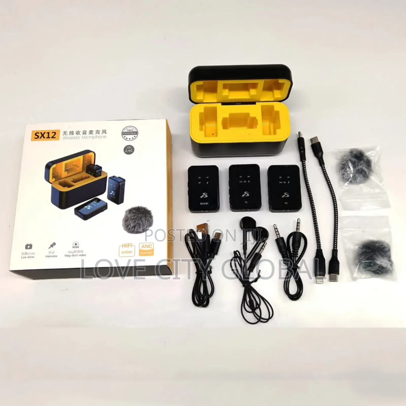 Baiwangli Mic Sx12 Anc Wireless Microphone Anc for Camera Phone Case