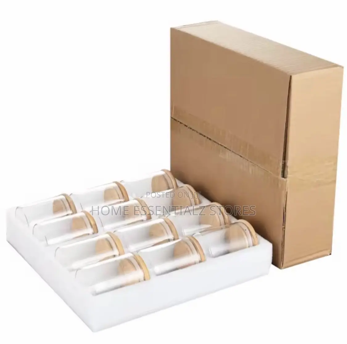 Glass Spice Jar Set With Bamboo Lids - Spice Storage Containers