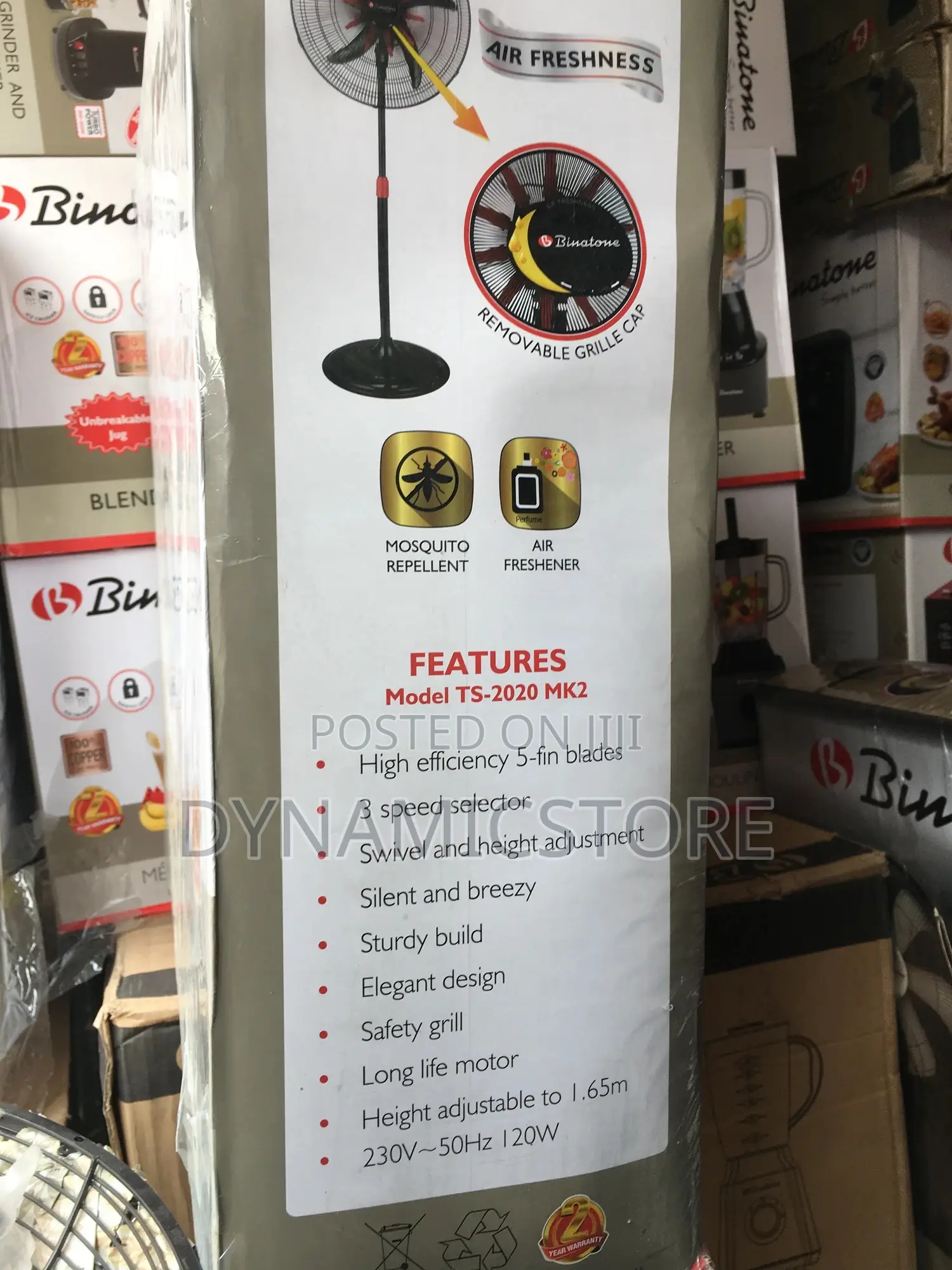 20" Binatone Mosquito Repellent Air Freshener Standing Fan.