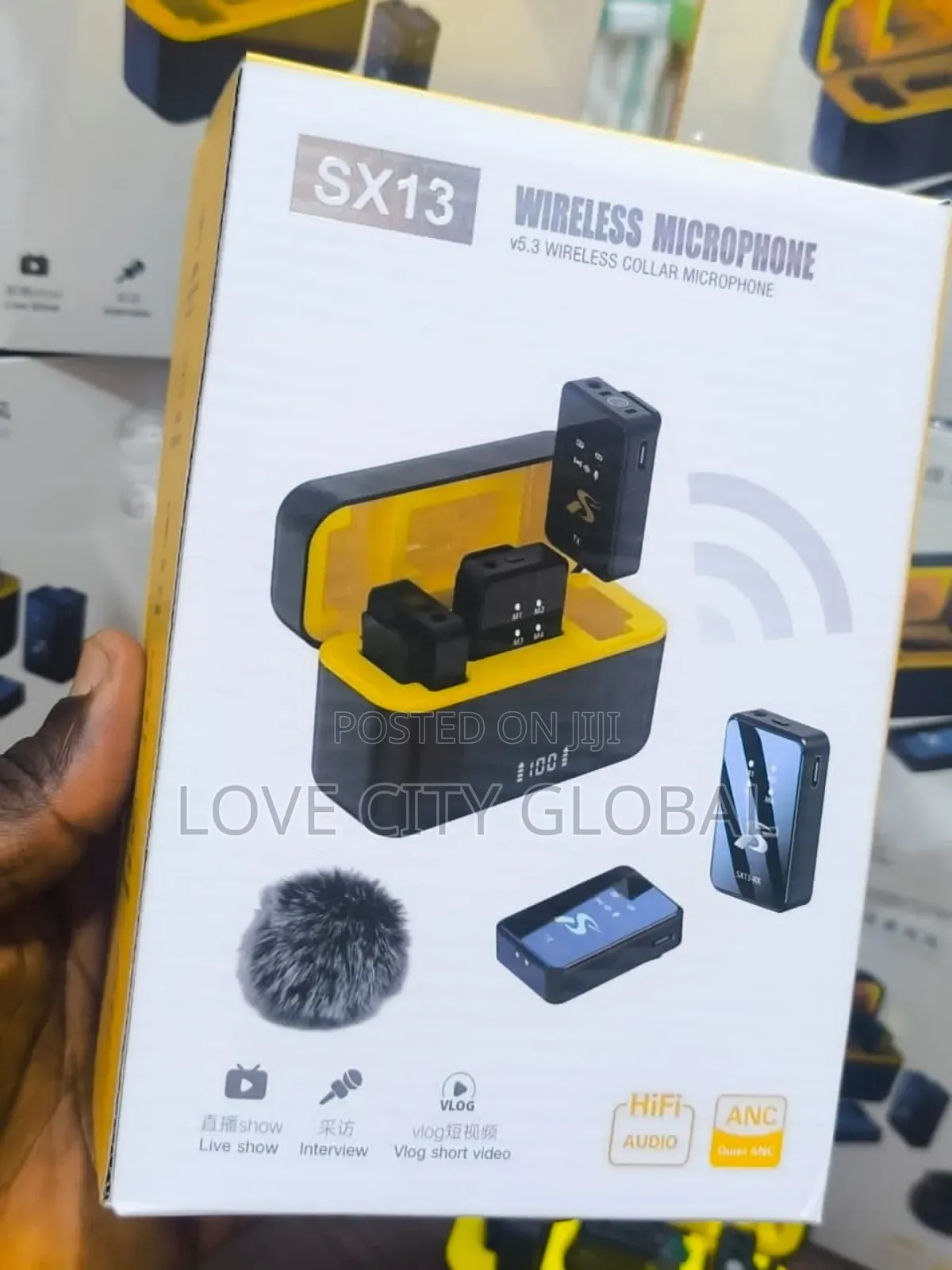 Baiwangli Sx13 4in1 Wireless Microphone Anc Charging Case Lapel Mic