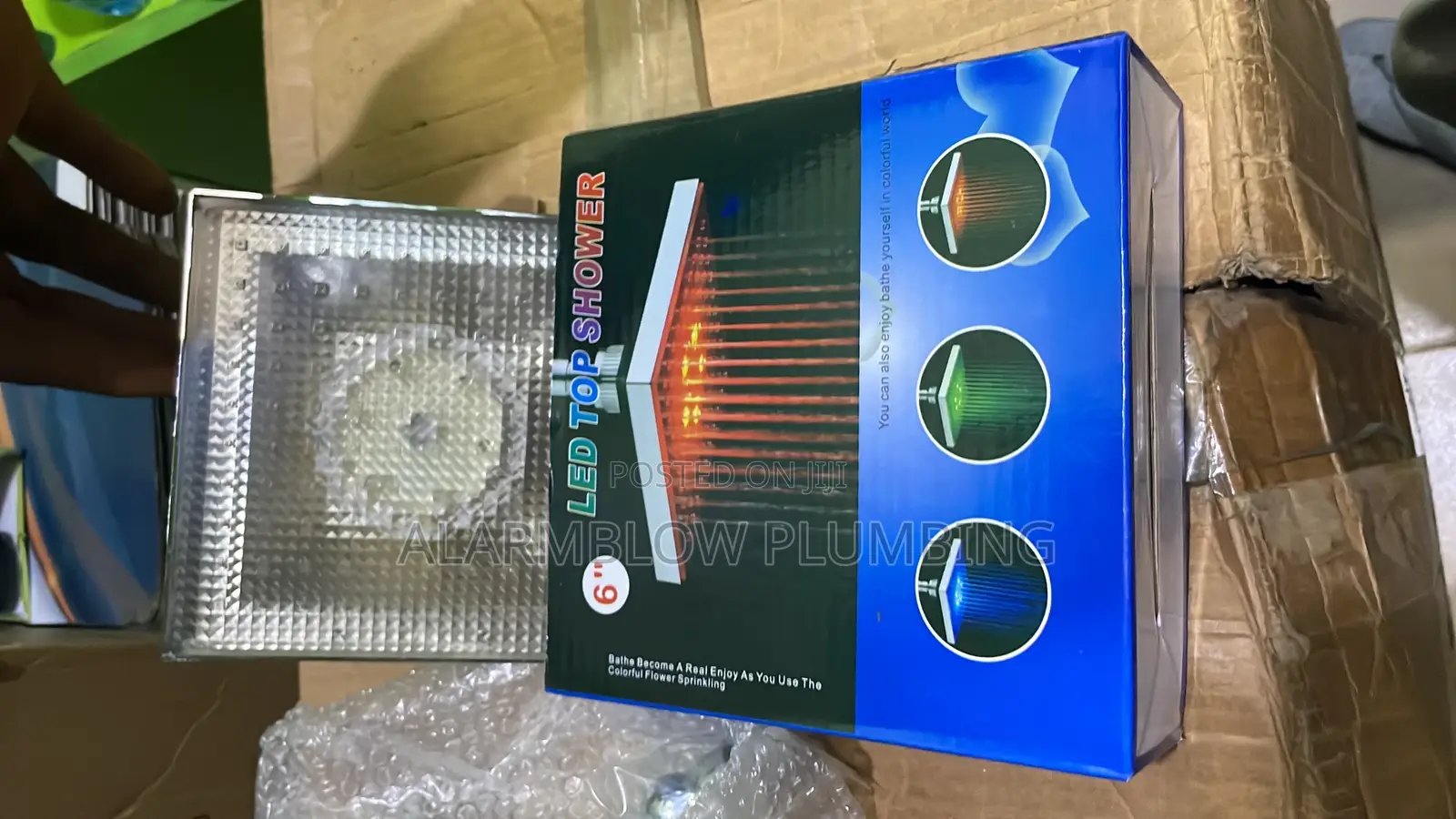 6-Inch Square Led Top Shower Head