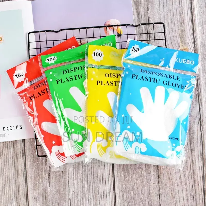 100 PCS Disposable Glove Plastic Nylon Gloves Wholesale
