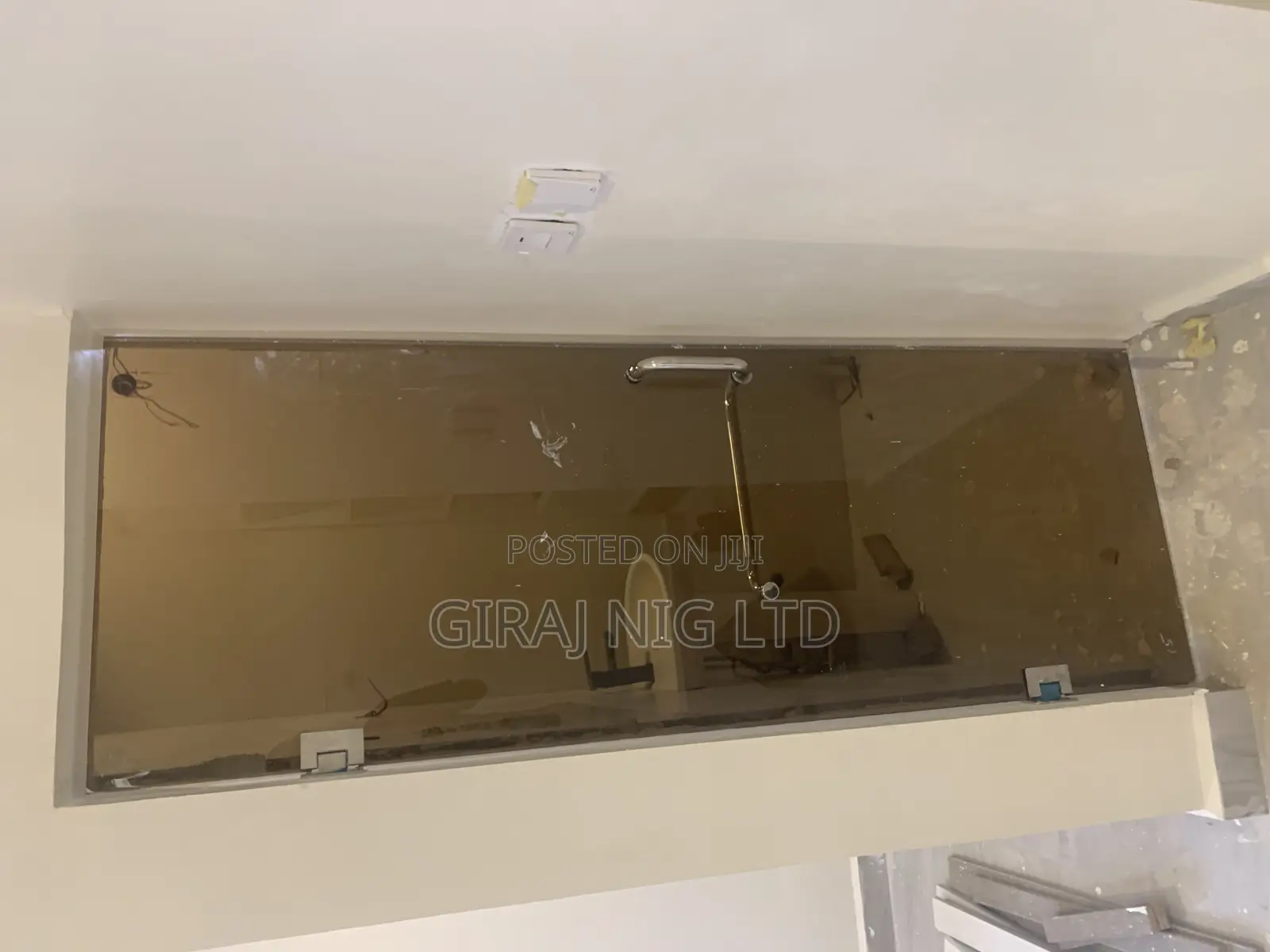 Tinted Brown Glass Bathroom Door