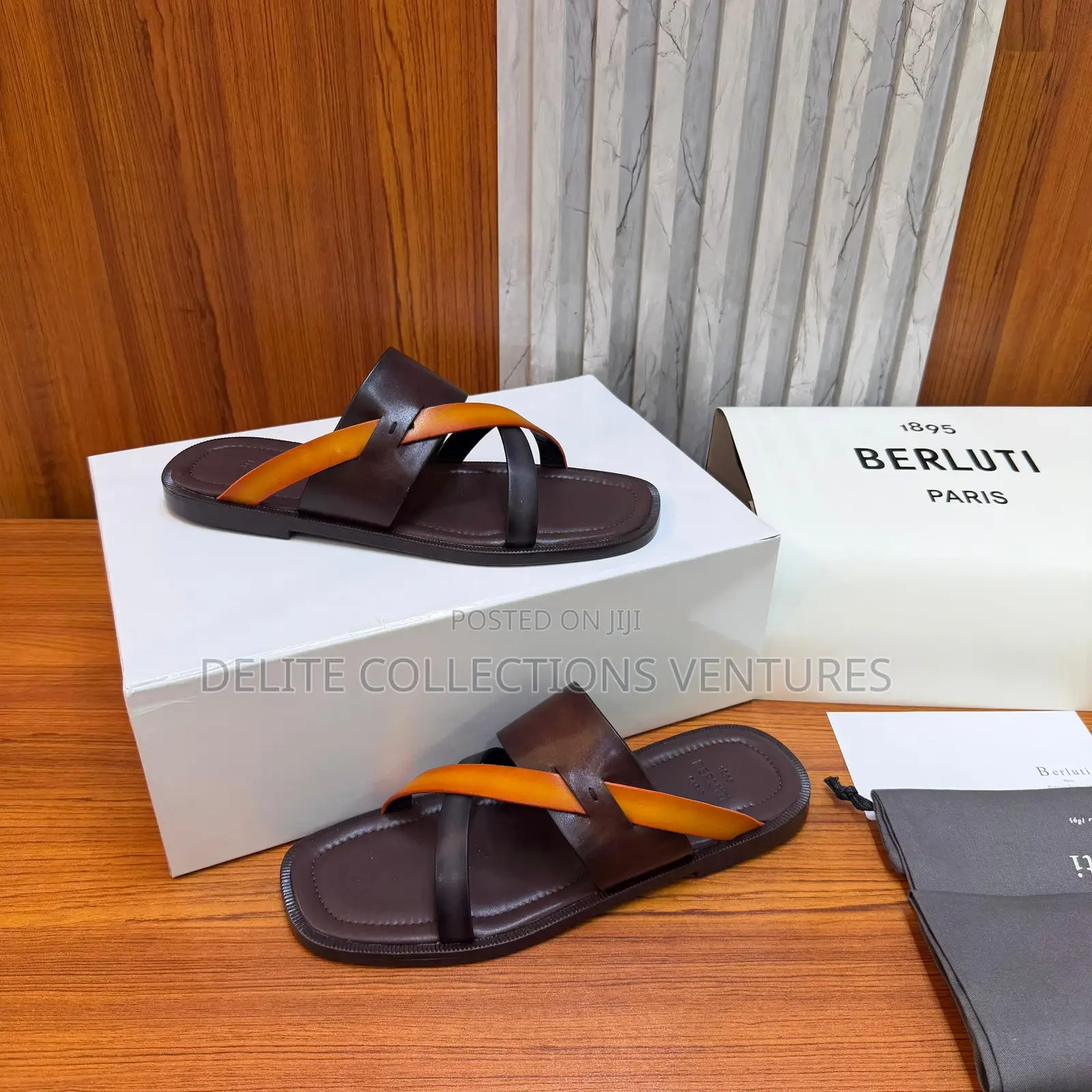 Luxury Update Berluti Icaria Venezia Calf Leather Sandal.