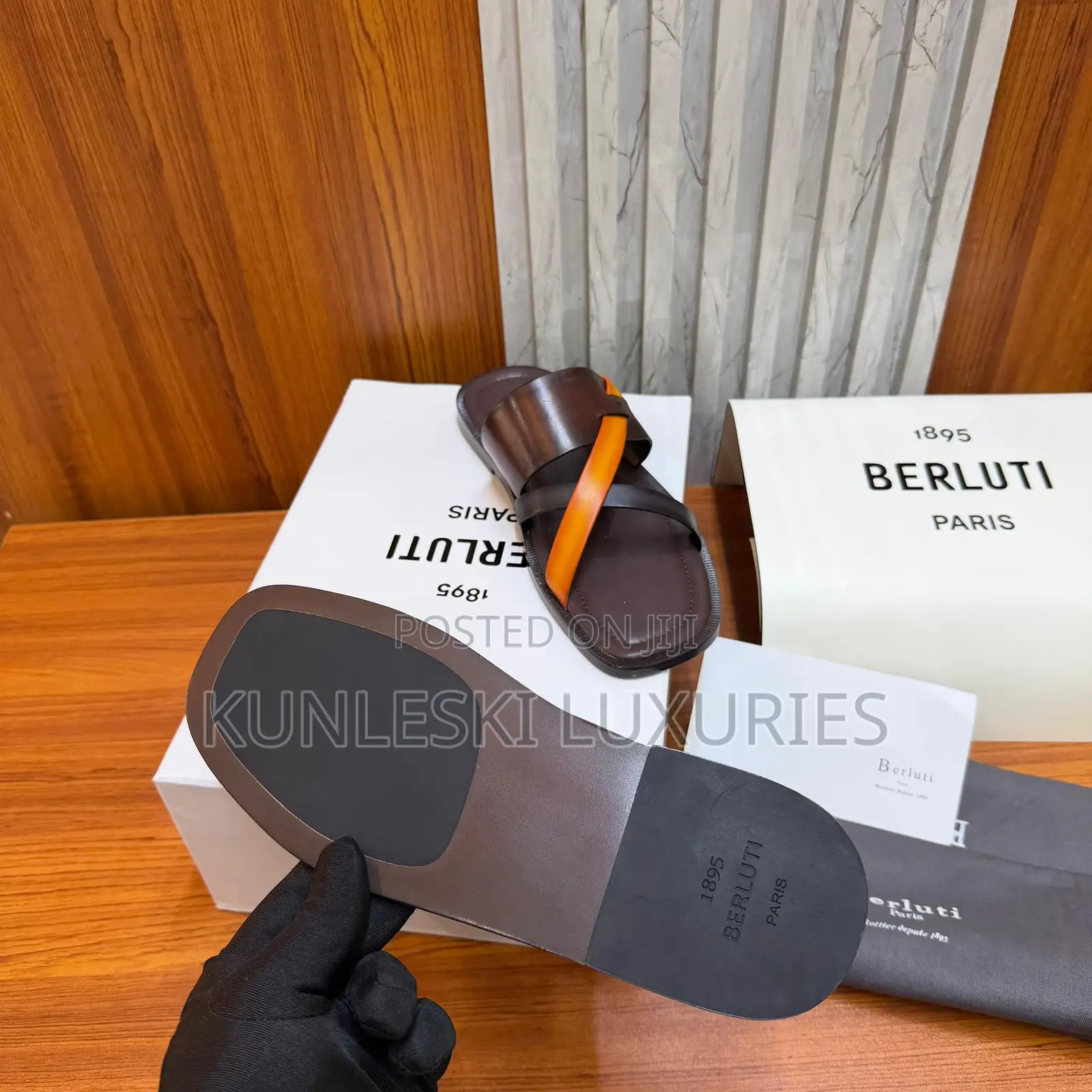 Original Berluti Icaria Venezia Calf Luxury Leather Slippers
