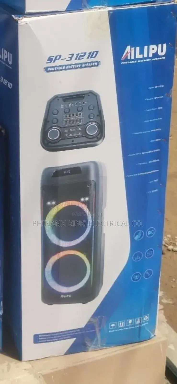 Ailipu Pa Sound System Sp 312 1d Double Mic 40,000watts