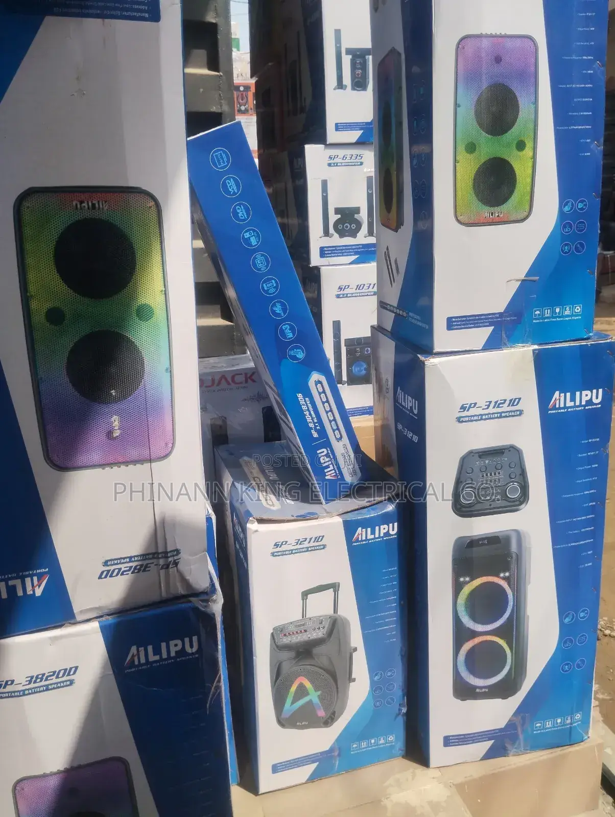 Ailipu Pa Sound System Sp 312 1d Double Mic 40,000watts