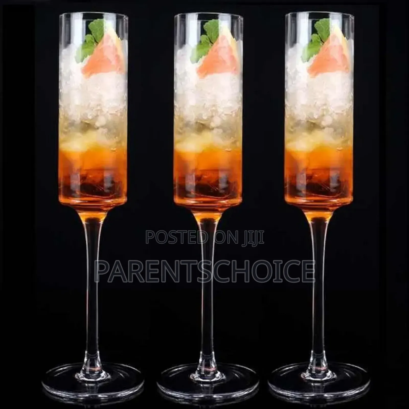Crystal Champagne Flute Glasses-6pcs