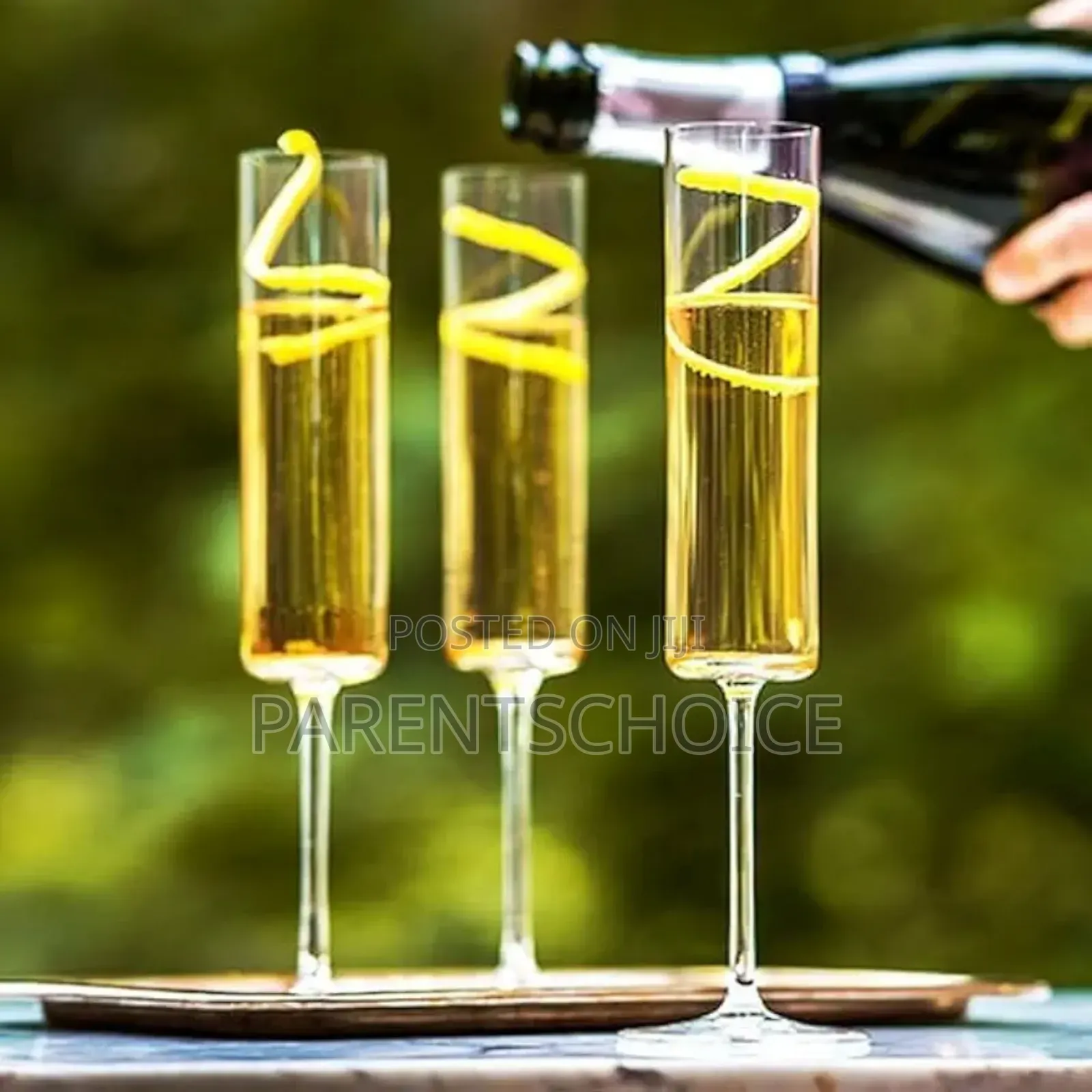 Crystal Champagne Flute Glasses-6pcs