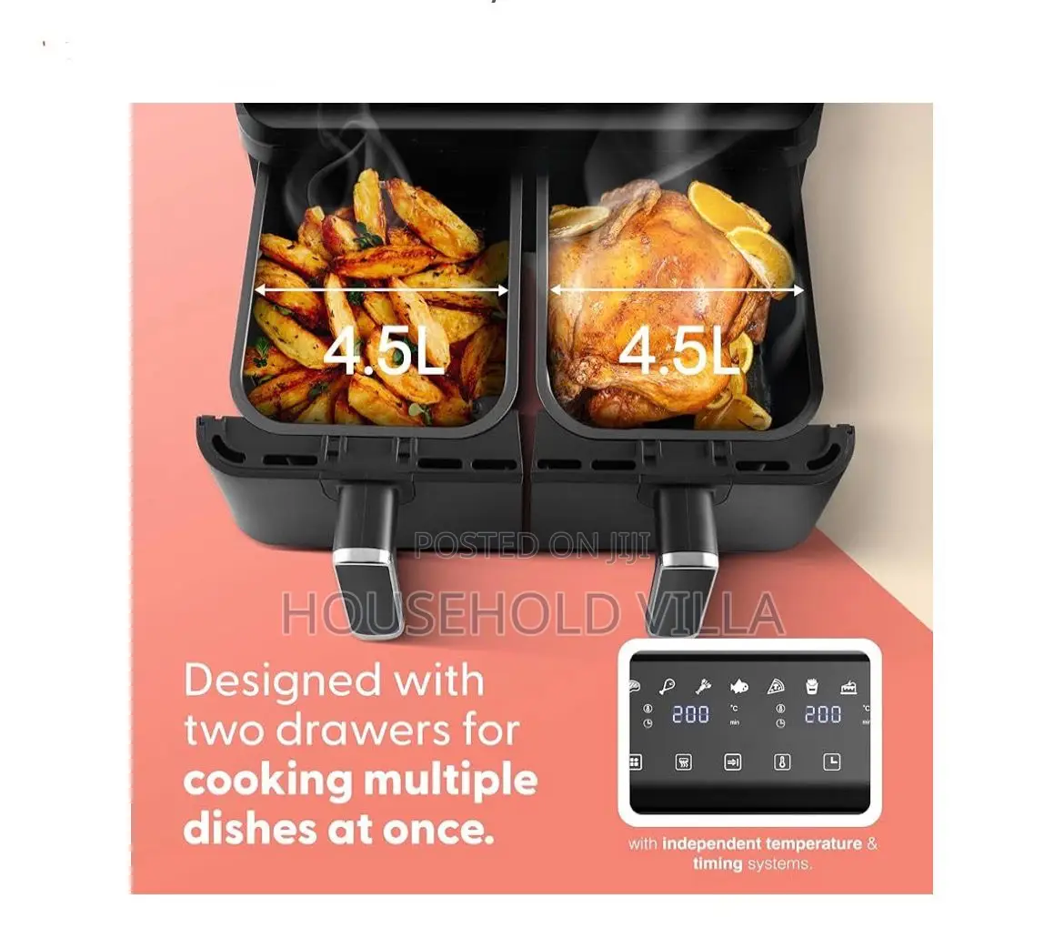 Keplin 9l Dual Zone Air Fryer - 8in1 Cooking Functions -