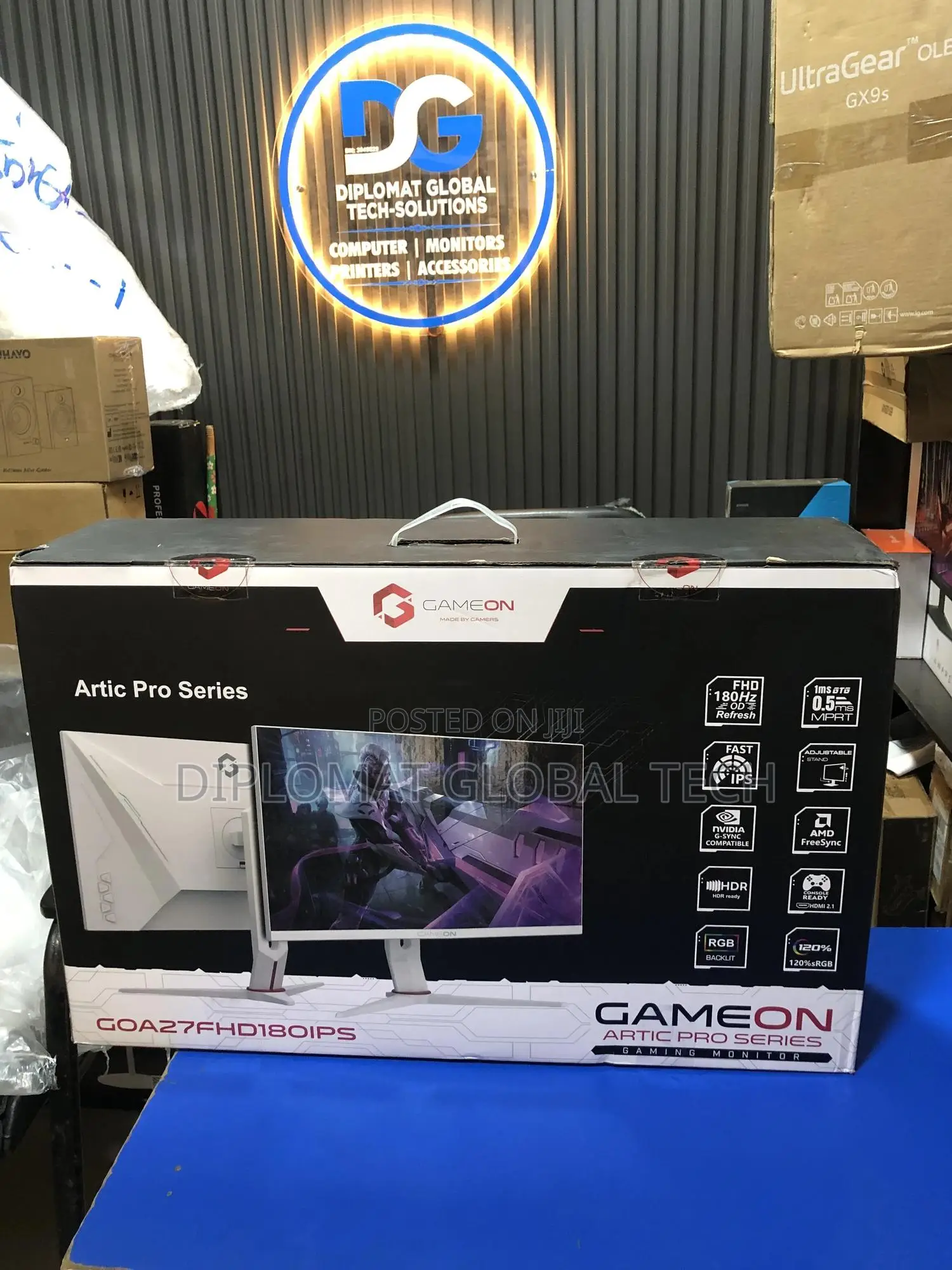 Gameon Artic Pro Series 27" Fhd Fast Ips Gaming Monitor, 180hz Refresh