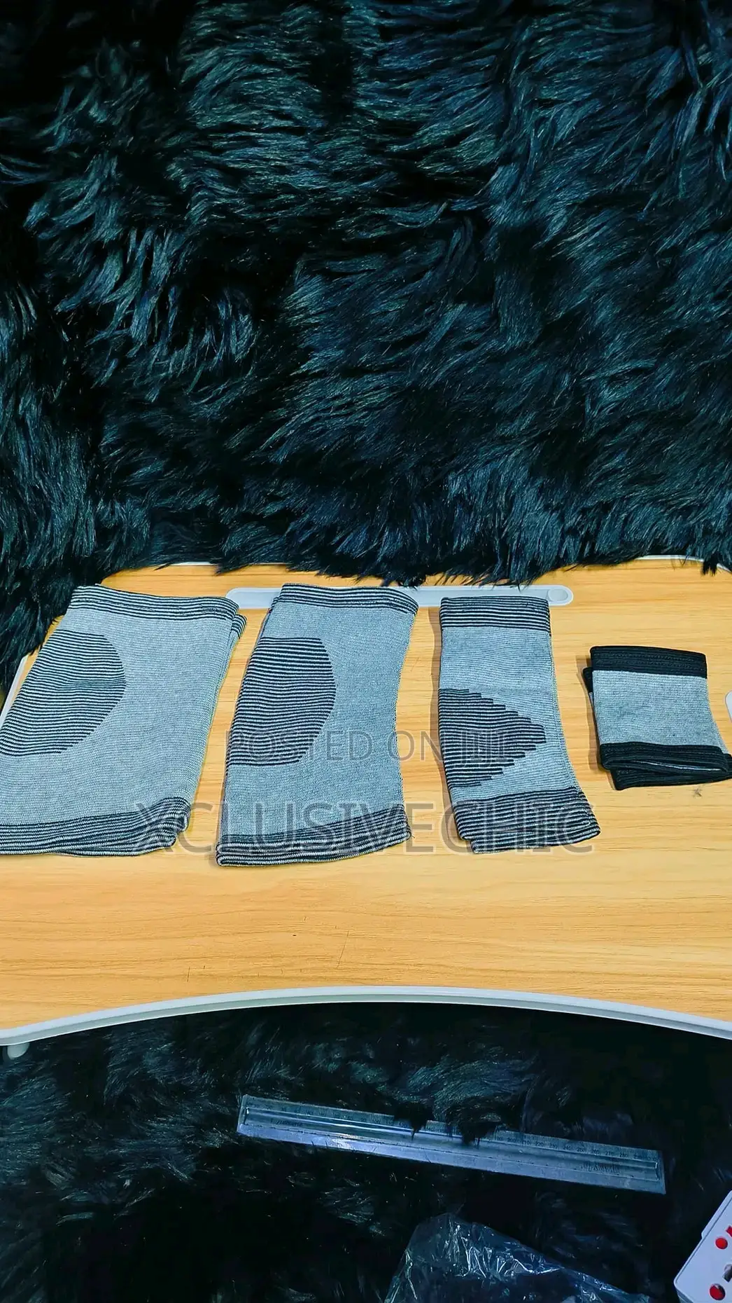 8-piece Bamboo Charcoal Fitness Protective Gear Set