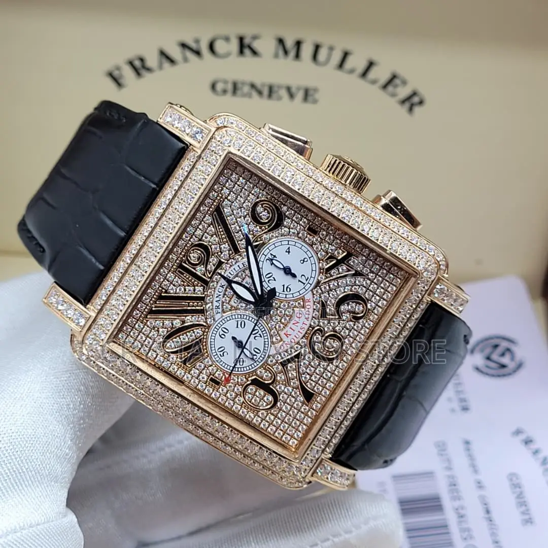 Franck Muller Quality Men Genuine Leather Wristwatch