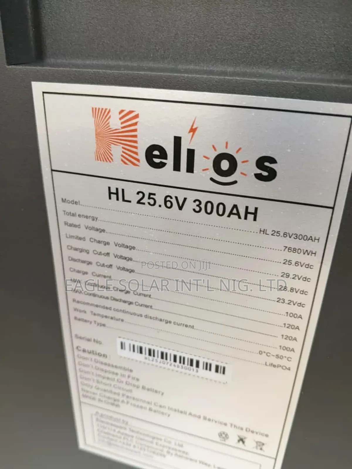 7.68kwh 24volts Helios Lithium Battery.