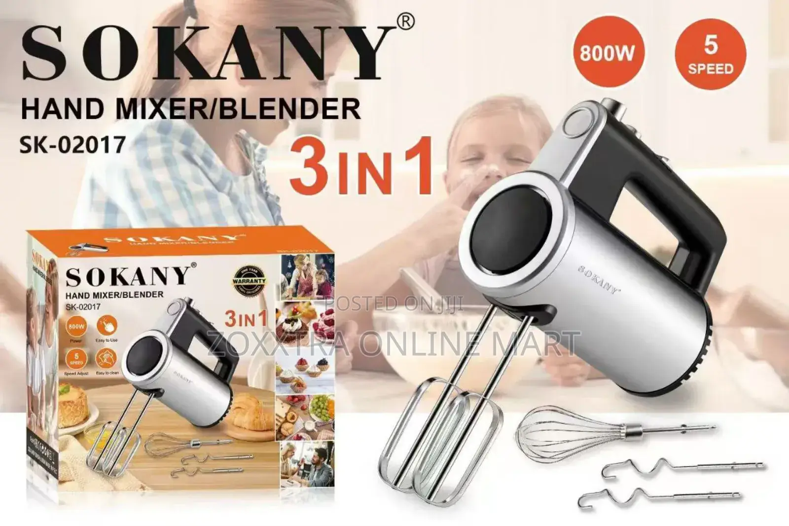 Sokany 3in1 Hand Mixer/Blender