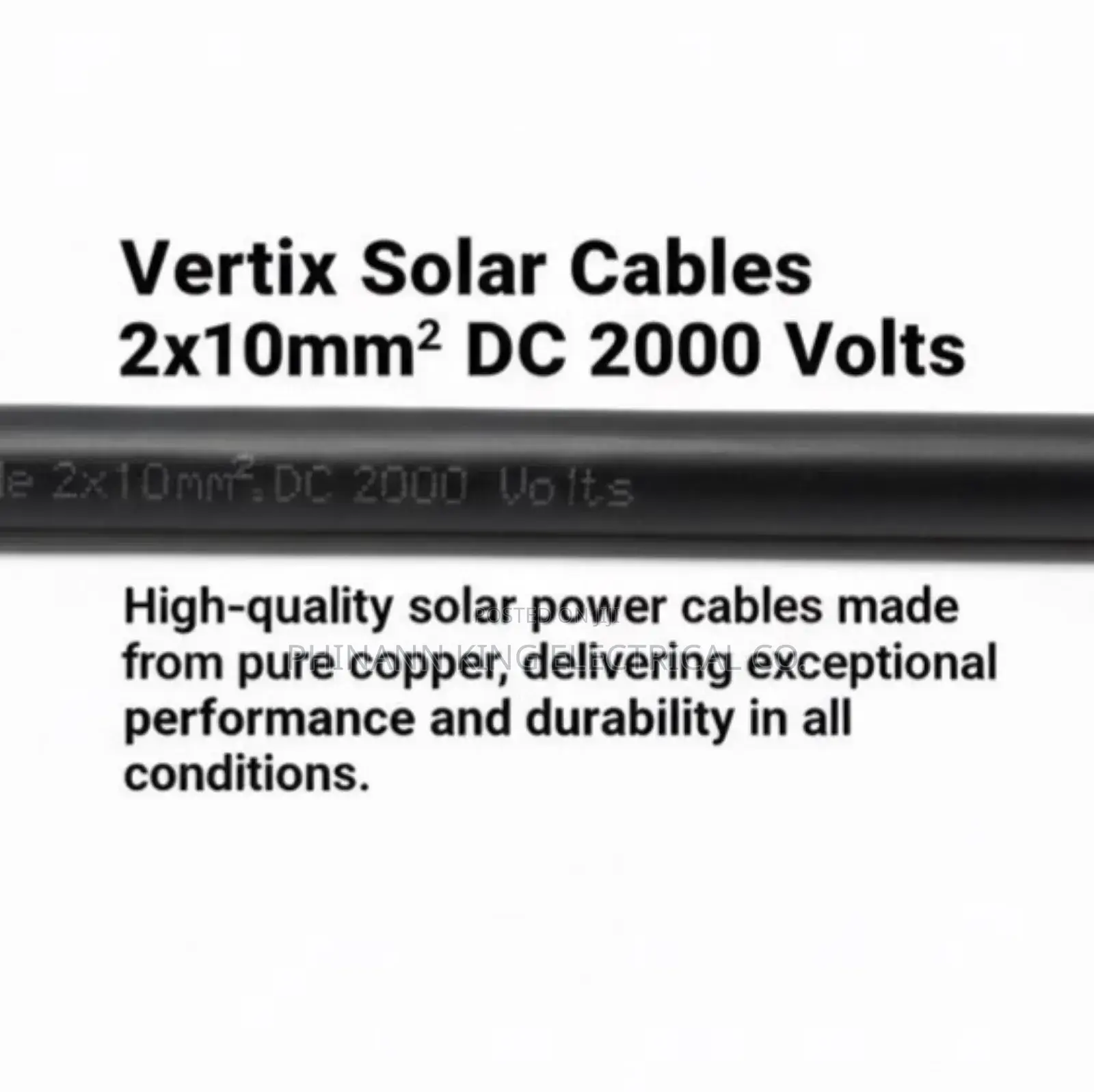 Solar Cables 2x10mm2 Dc 2000 Volts