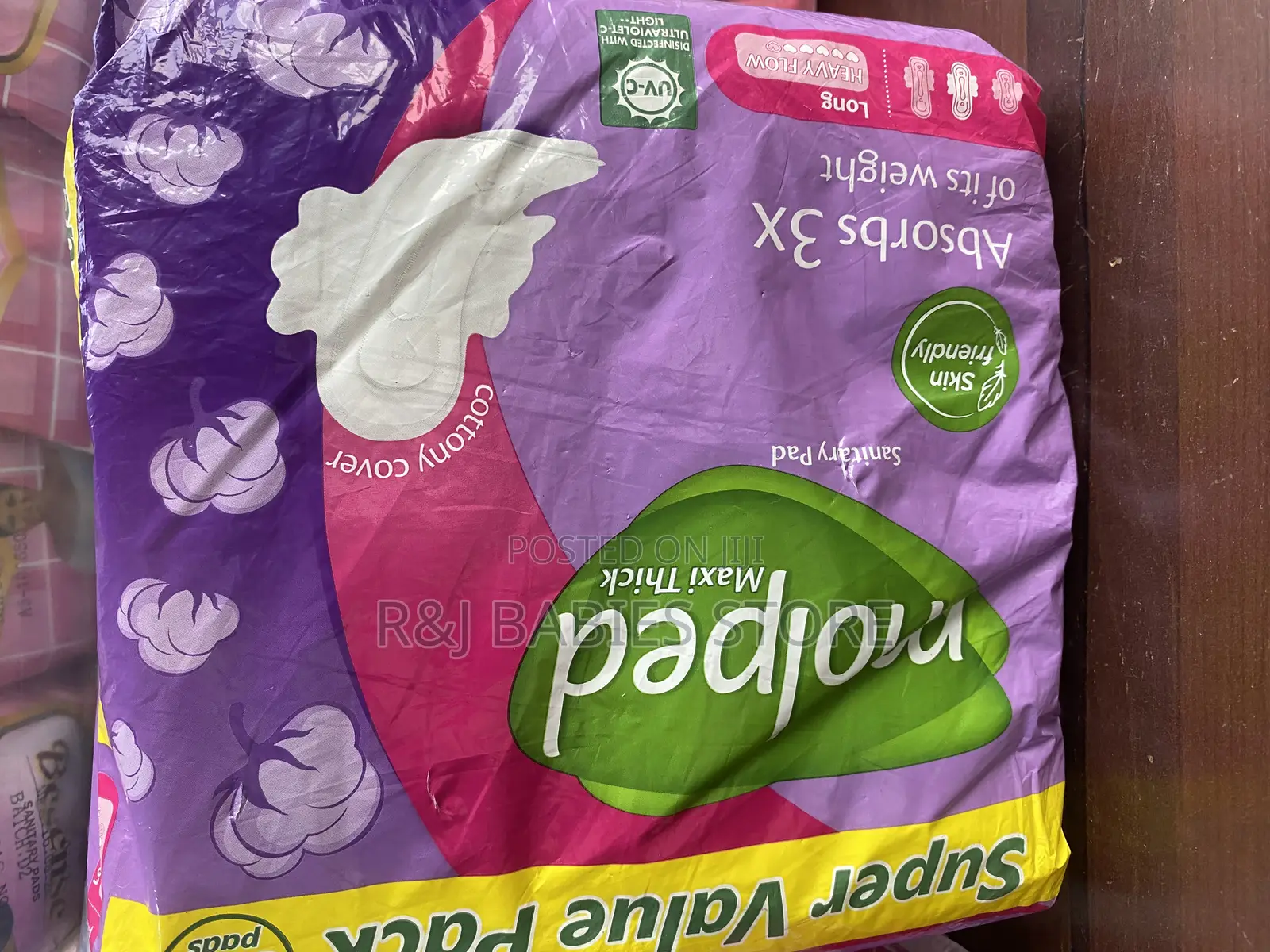 Molped Maxi Thick Sanitary Pad Super Value Pack (32 Pads),