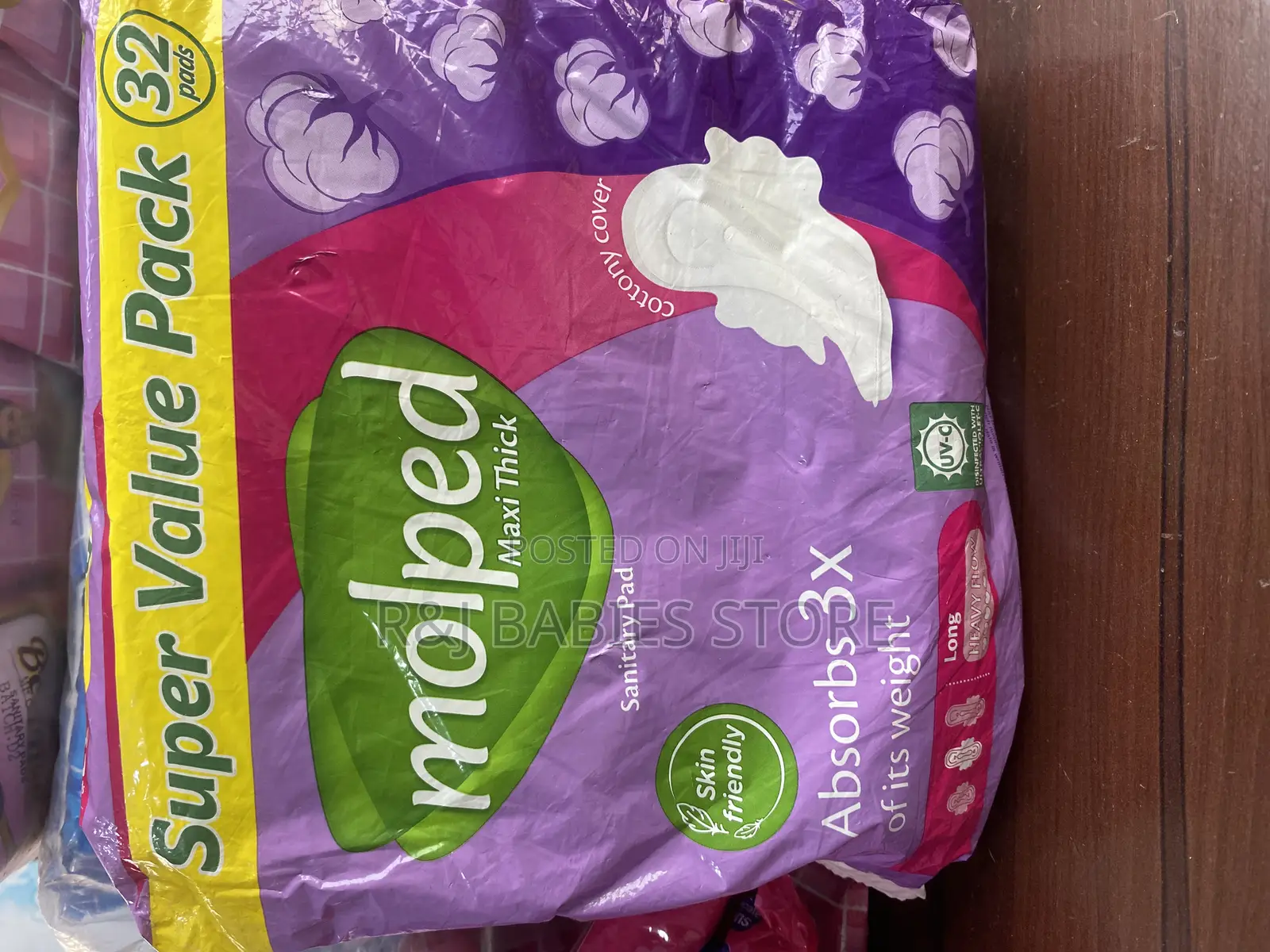 Molped Maxi Thick Sanitary Pad Super Value Pack (32 Pads),