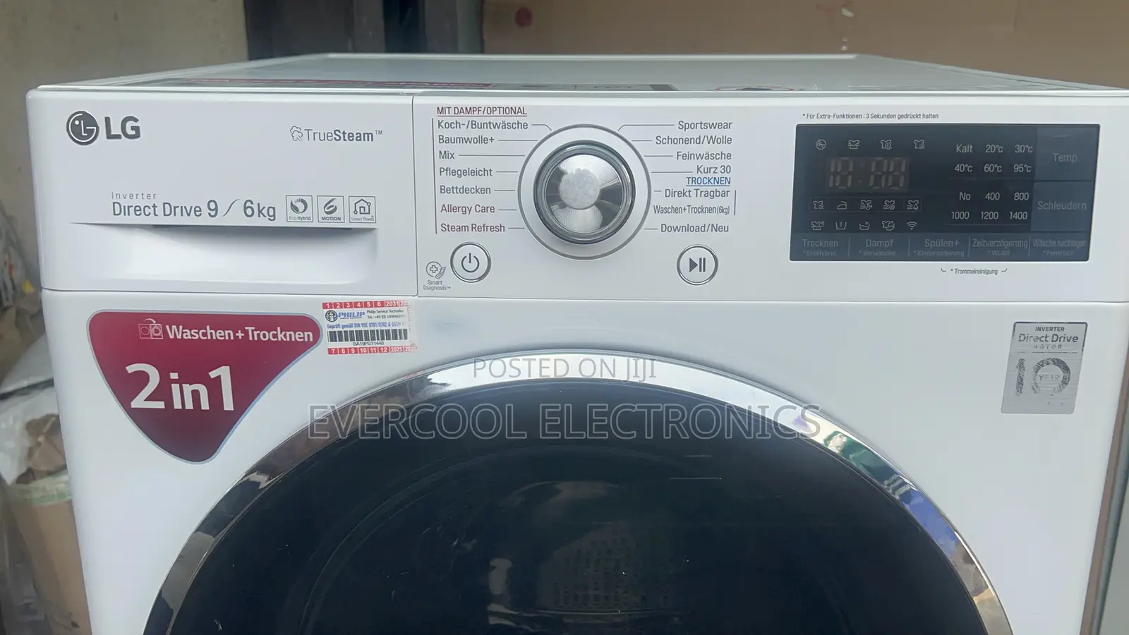 9kg Lg Direct Drive Wash Dry Inverter Smart Washing Machine