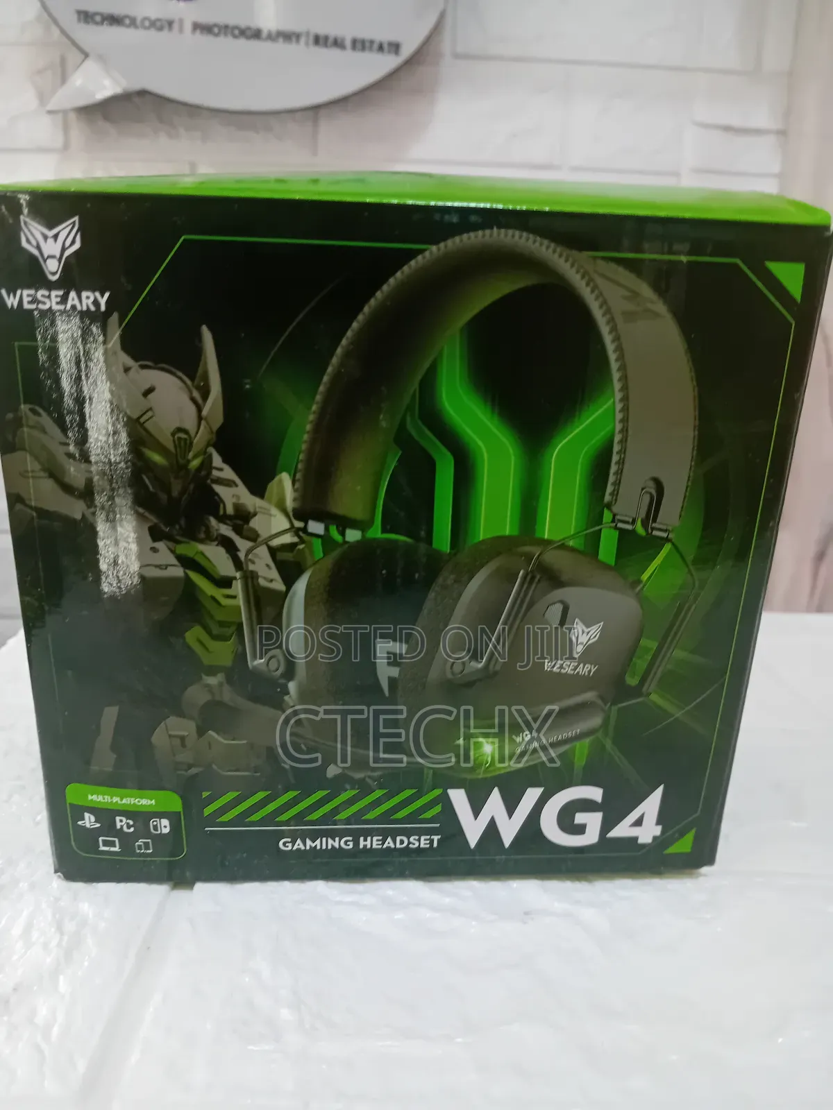 Weseary Wg4 3d Wireless Gaming Headset for Pc Ps4, Ps5 Mac, Switch, Bt