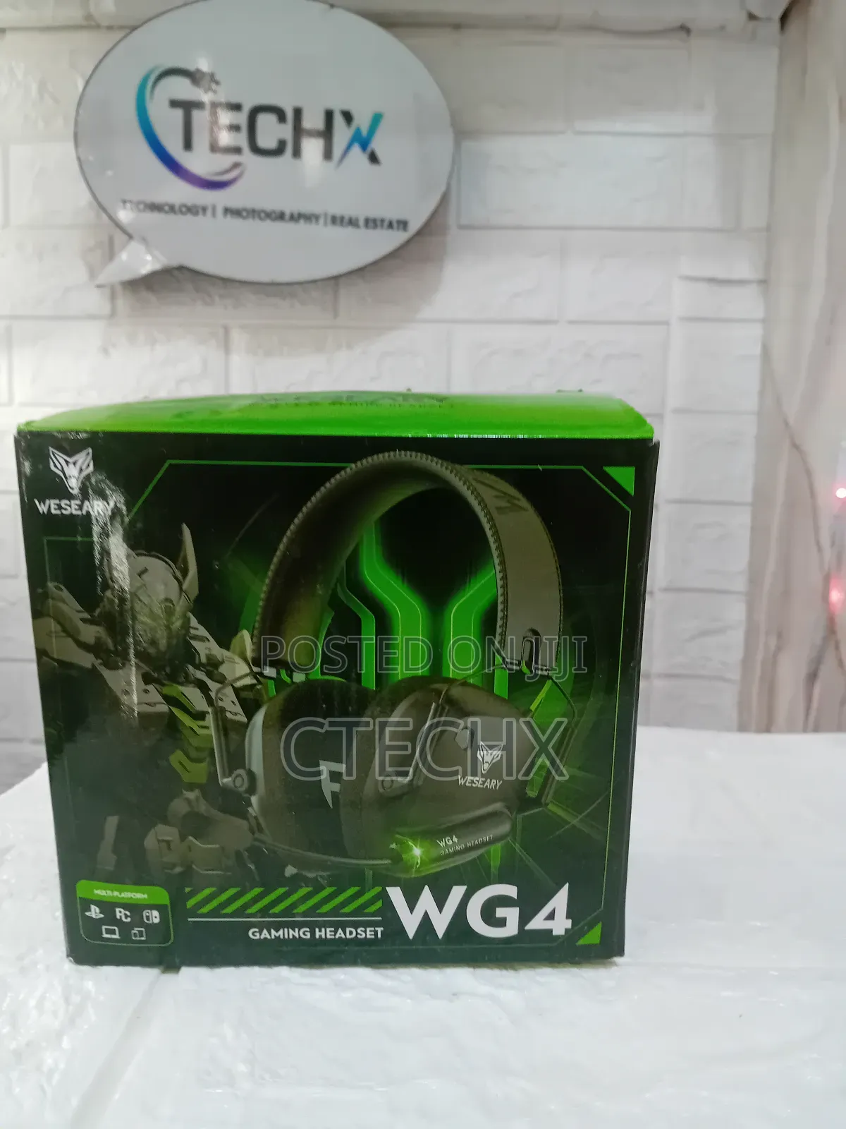 Weseary Wg4 3d Wireless Gaming Headset for Pc Ps4, Ps5 Mac, Switch, Bt