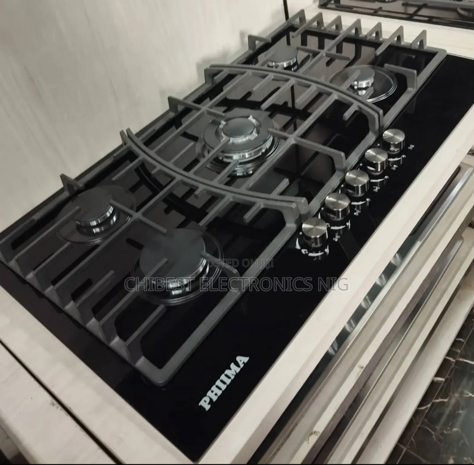 Original Quality Phiima Built-in 5 Burners Glass Top Gas Cooker Hob