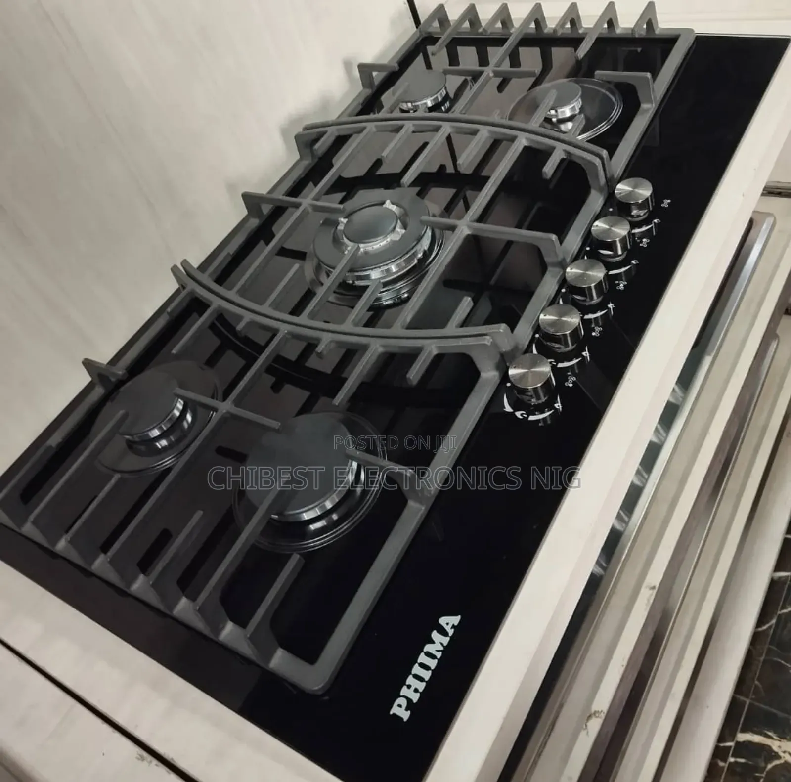 Original Quality Phiima Built-in 5 Burners Glass Top Gas Cooker Hob