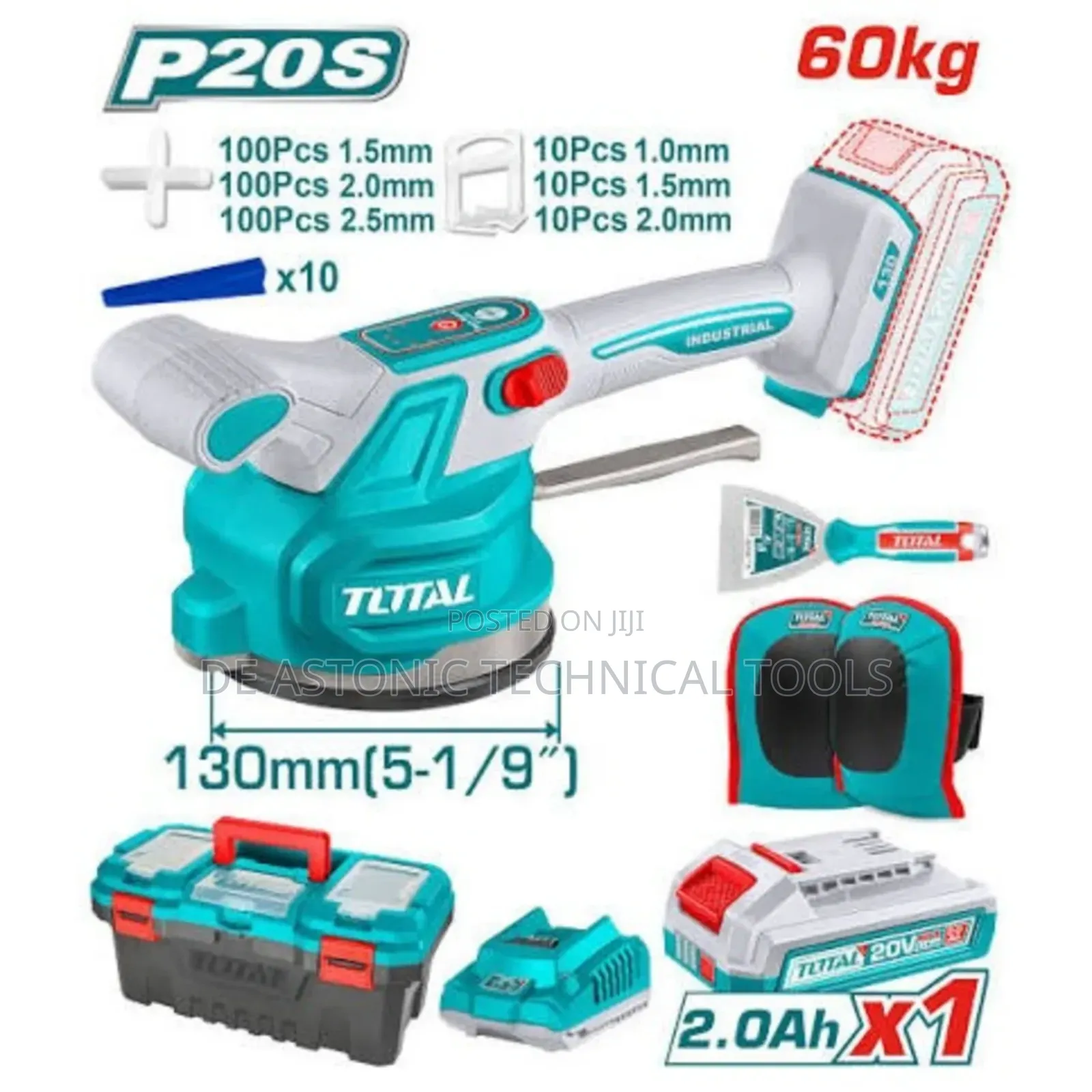 Total Cordless Tile Vibrator – Ttvli20018 (20v