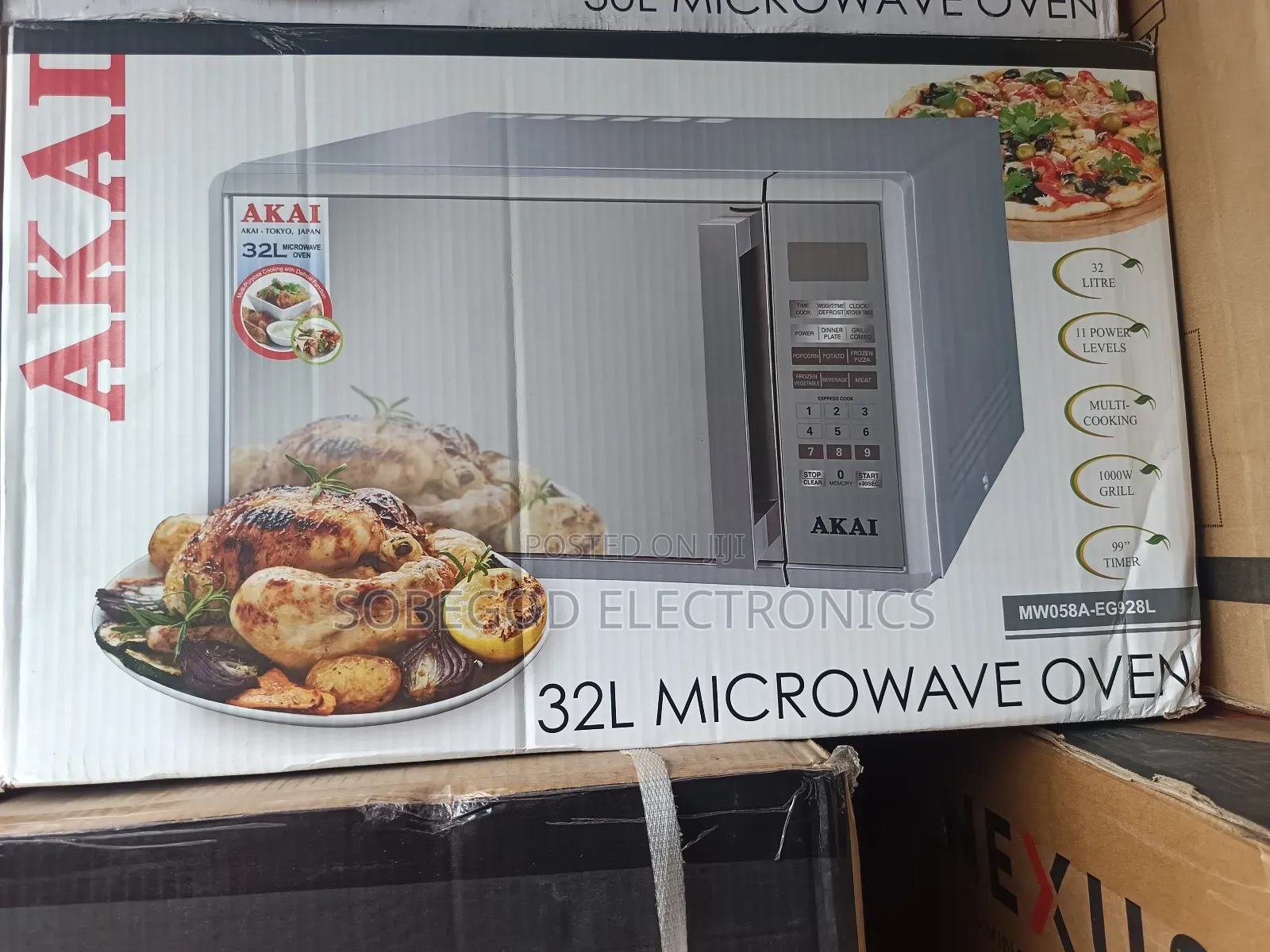 Original Akai 32l Microwave With Grill Digital Control